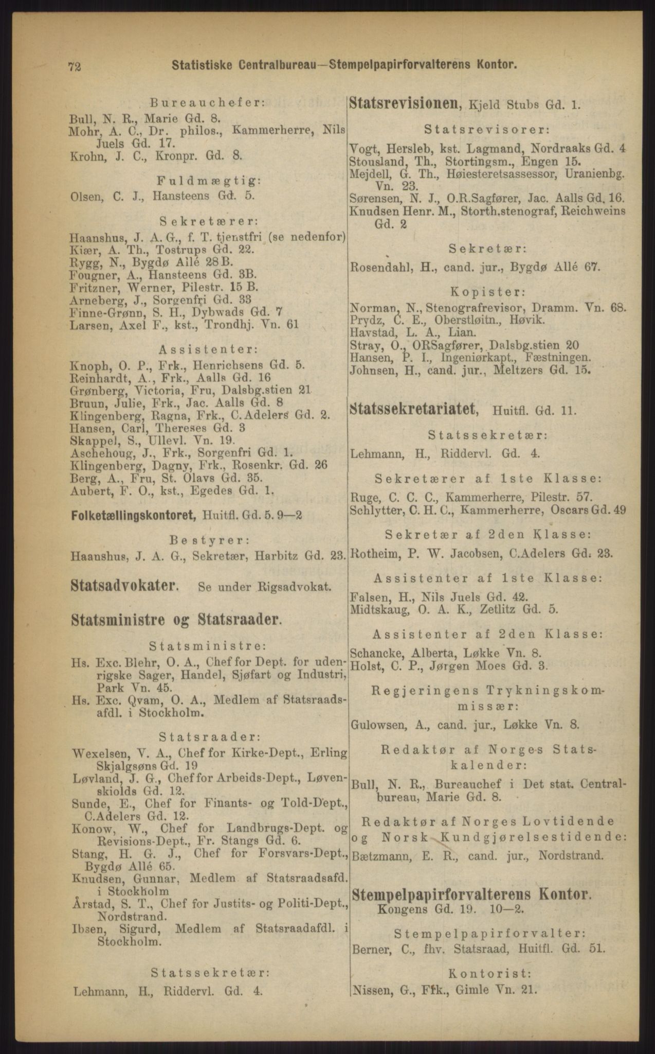 Kristiania/Oslo adressebok, PUBL/-, 1903, p. 72