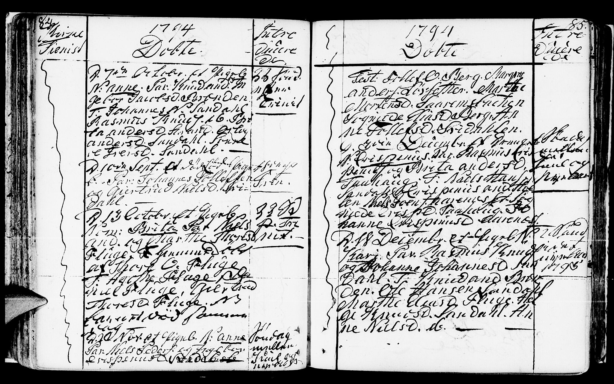 Jølster sokneprestembete, AV/SAB-A-80701/H/Haa/Haaa/L0005: Parish register (official) no. A 5, 1790-1821, p. 84-85