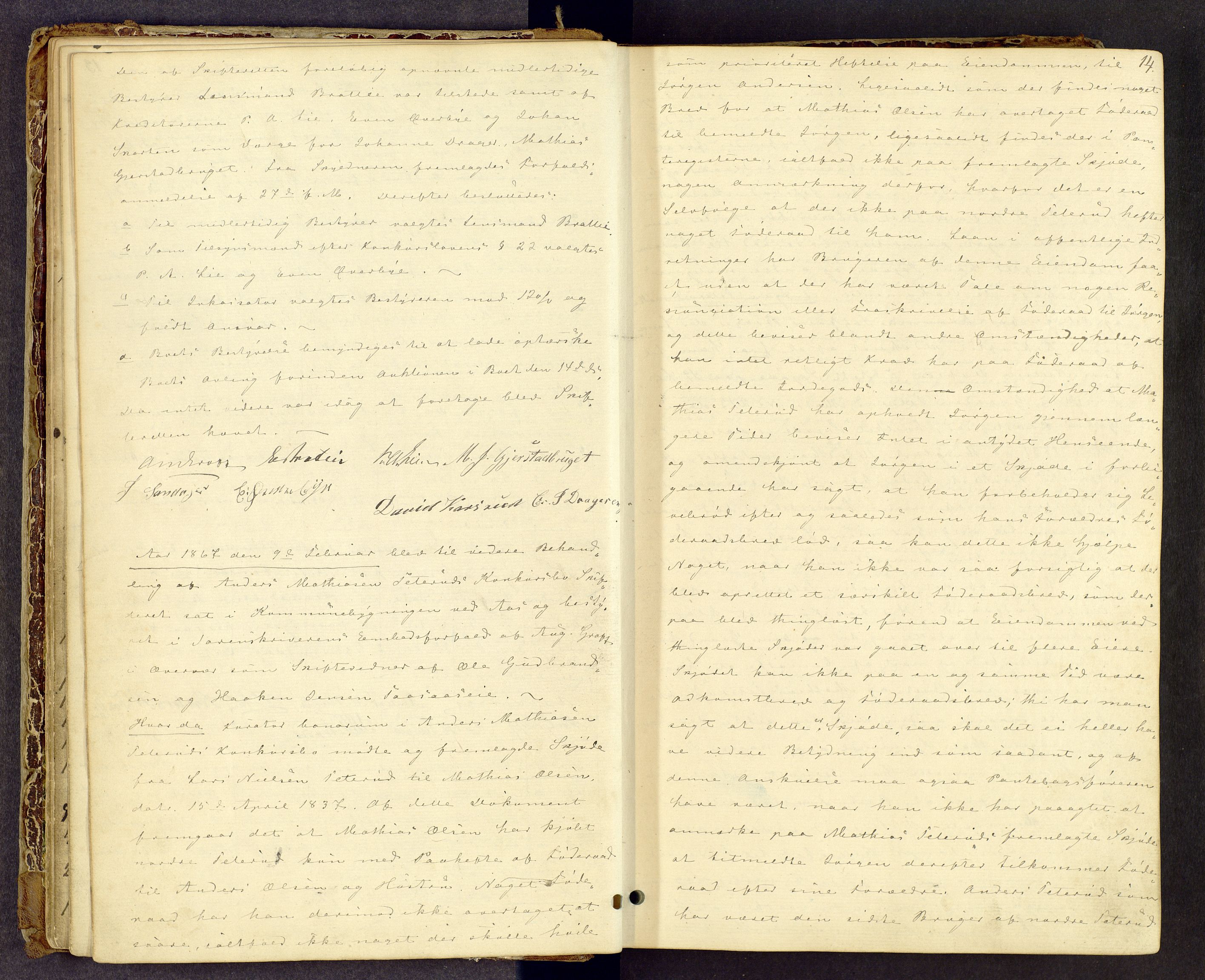 Toten tingrett, AV/SAH-TING-006/J/Jf/L0005: Skifteregistreringsprotokoll - Vestre Toten, 1866-1888, p. 13b-14a
