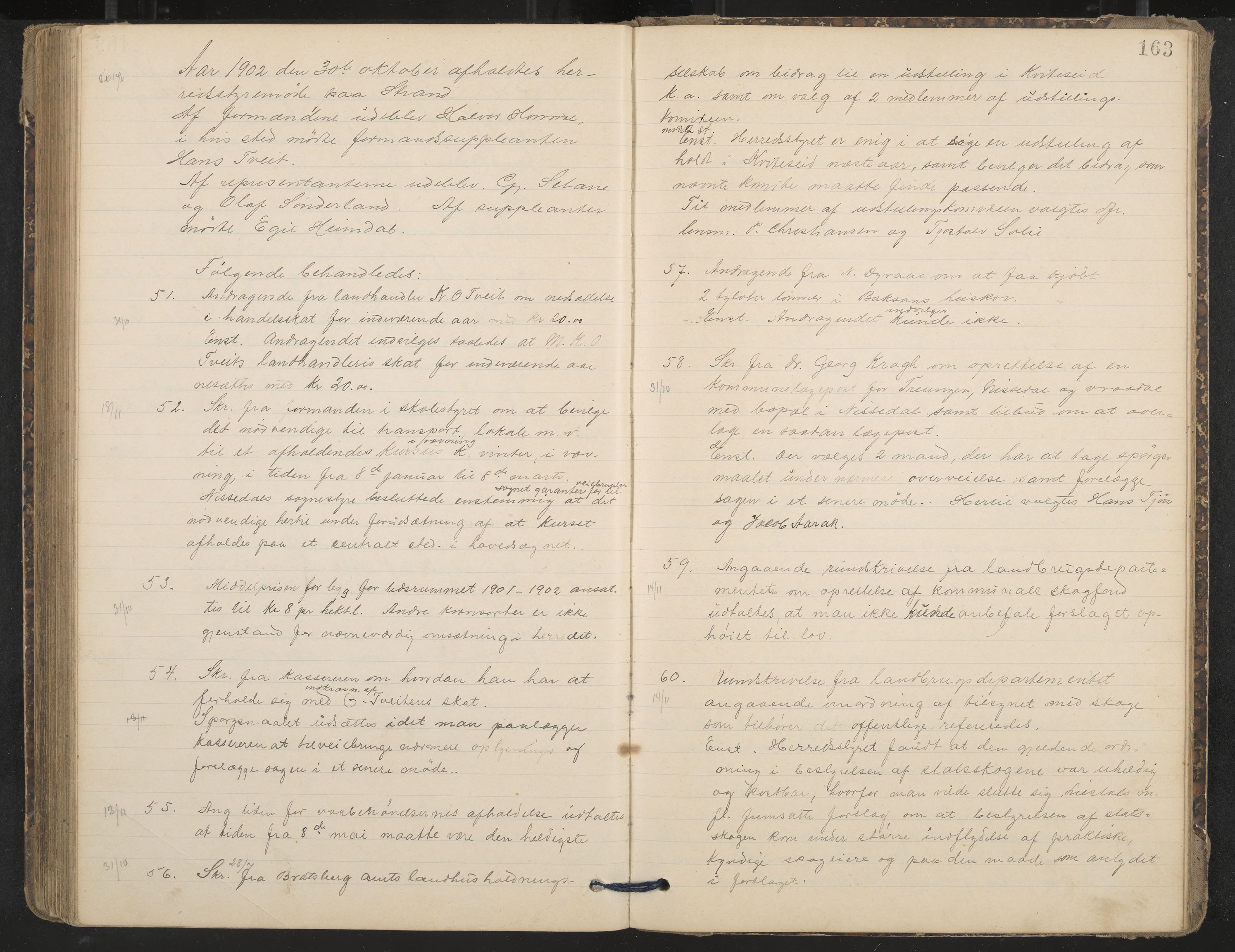 Nissedal formannskap og sentraladministrasjon, IKAK/0830021-1/A/L0003: Møtebok, 1892-1904, p. 163