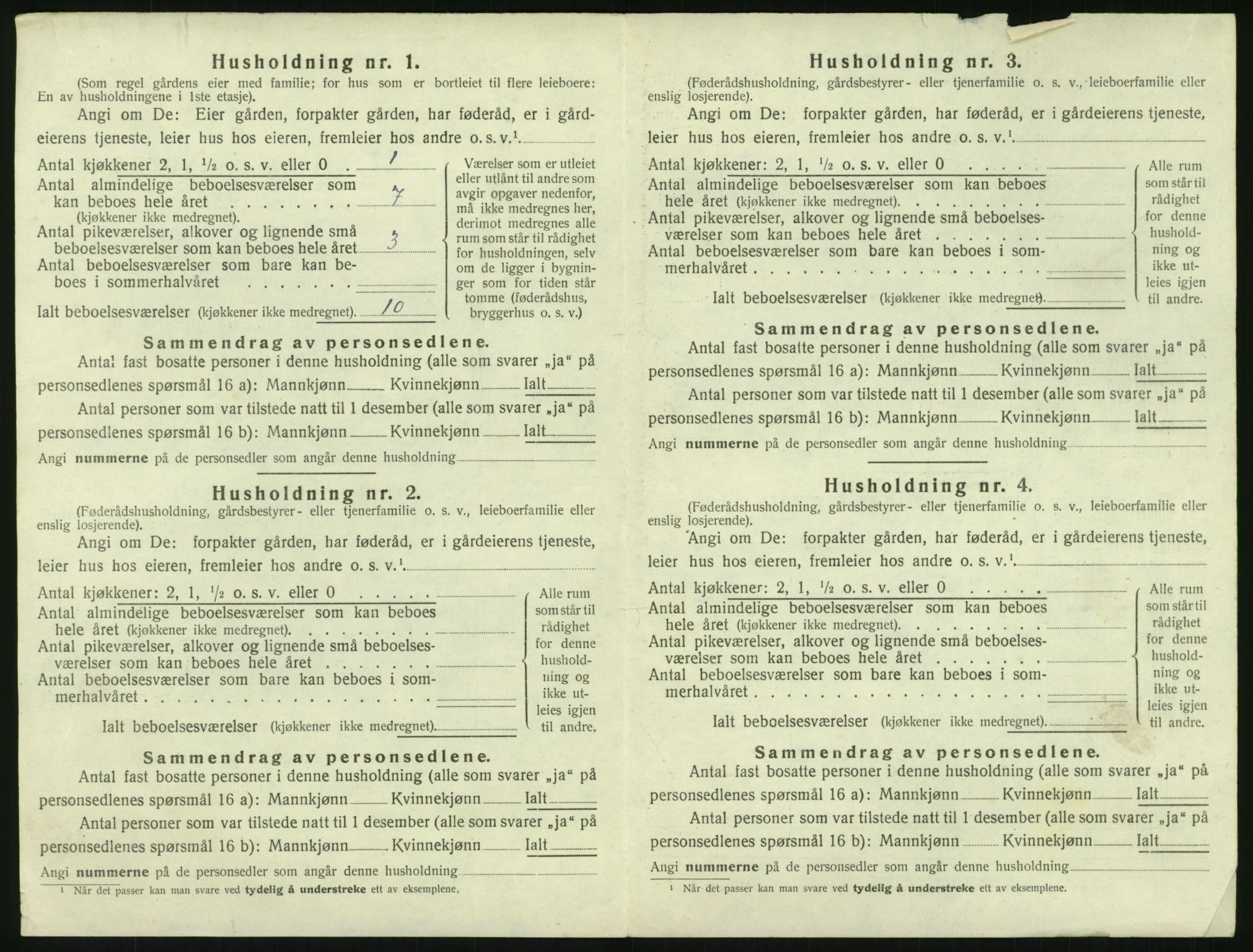 SAK, 1920 census for Grindheim, 1920, p. 402