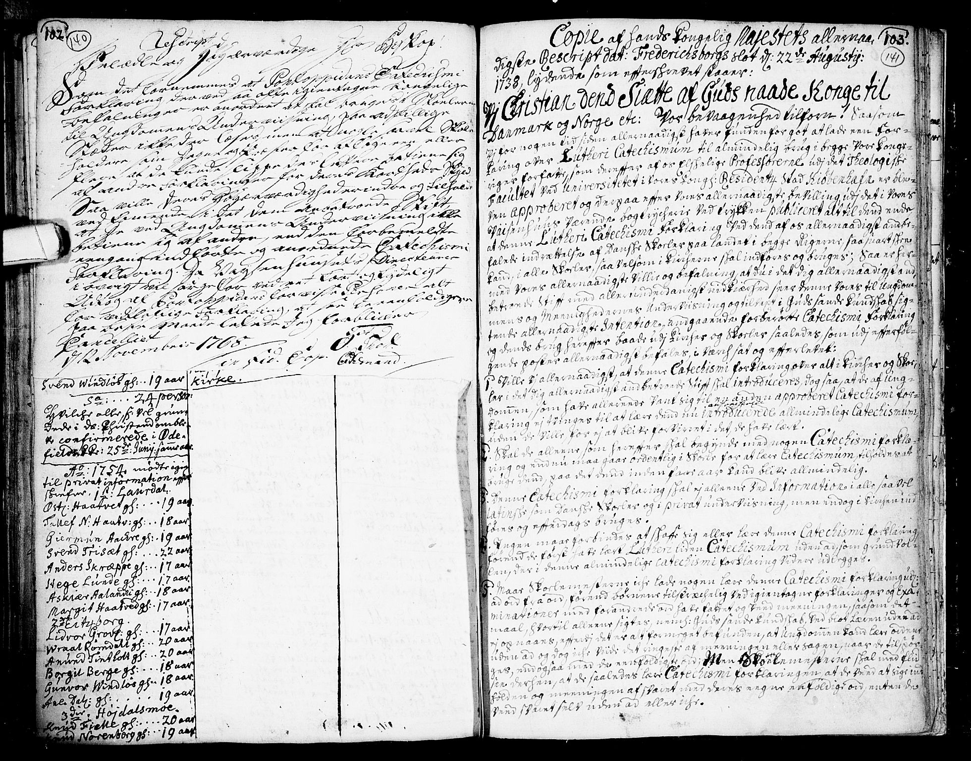 Lårdal kirkebøker, SAKO/A-284/F/Fa/L0002: Parish register (official) no. I 2, 1734-1754, p. 140-141