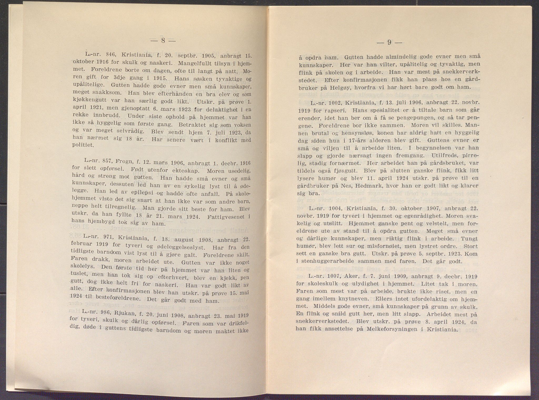 Toftes gave, OBA/A-20200/X/Xa, 1866-1948, p. 1286