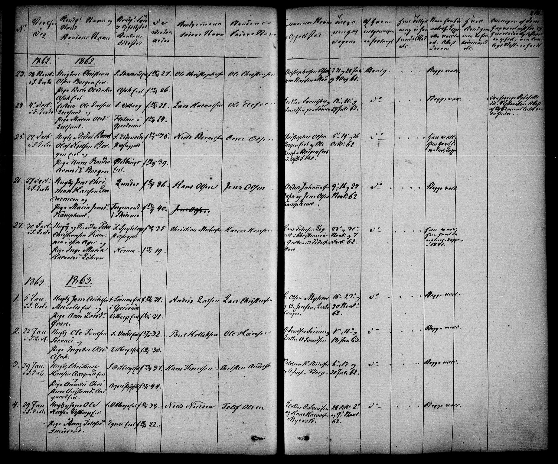 Sørum prestekontor Kirkebøker, AV/SAO-A-10303/F/Fa/L0005: Parish register (official) no. I 5, 1846-1863, p. 219