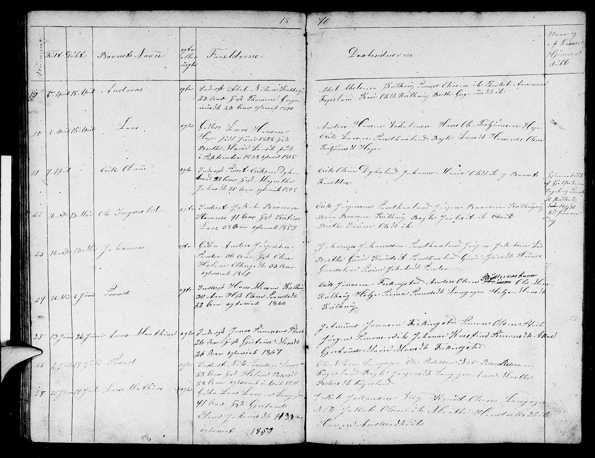 Skudenes sokneprestkontor, AV/SAST-A -101849/H/Ha/Hab/L0002: Parish register (copy) no. B 2, 1848-1873