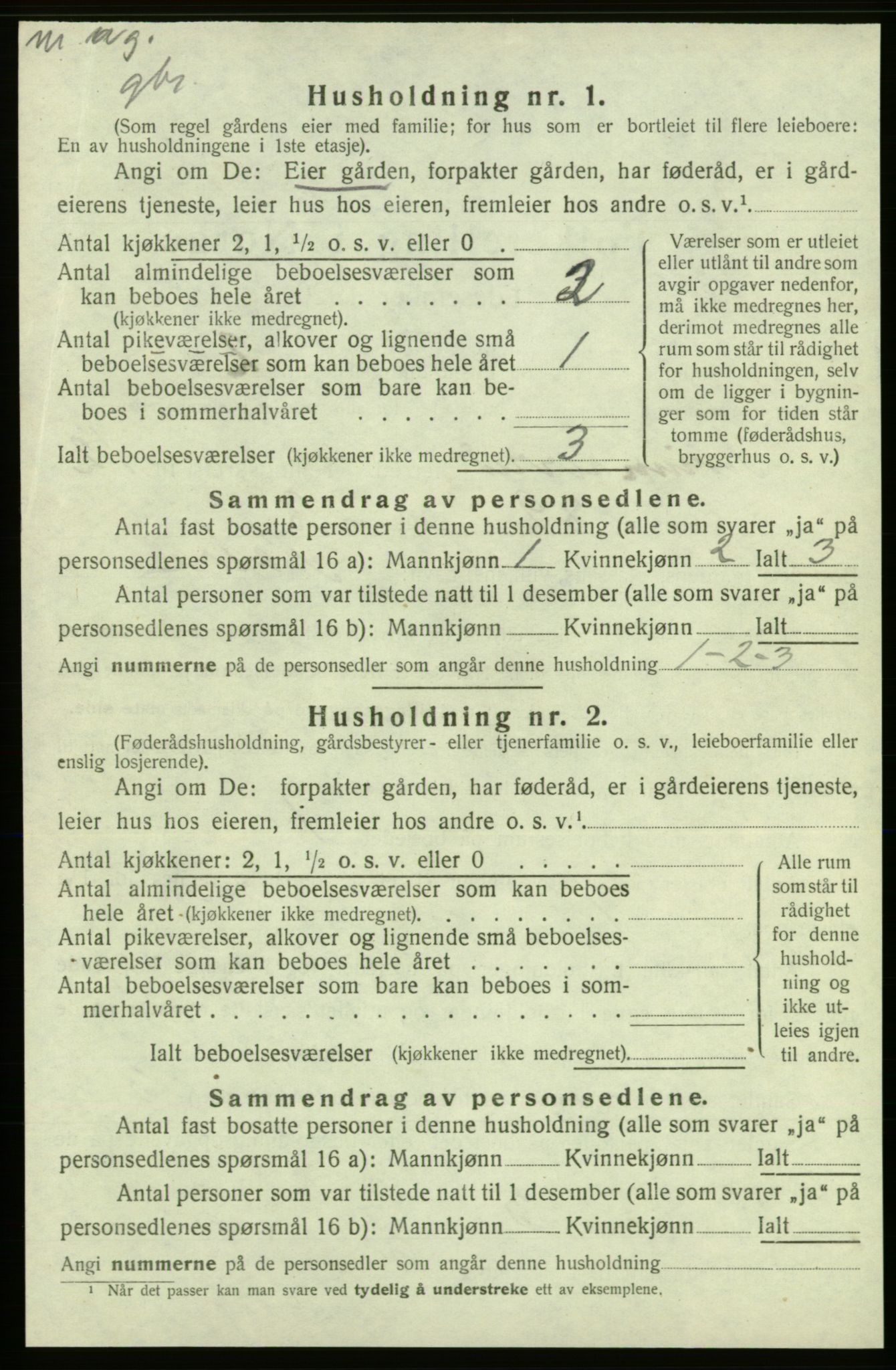 SAB, 1920 census for Kvinnherad, 1920, p. 1258