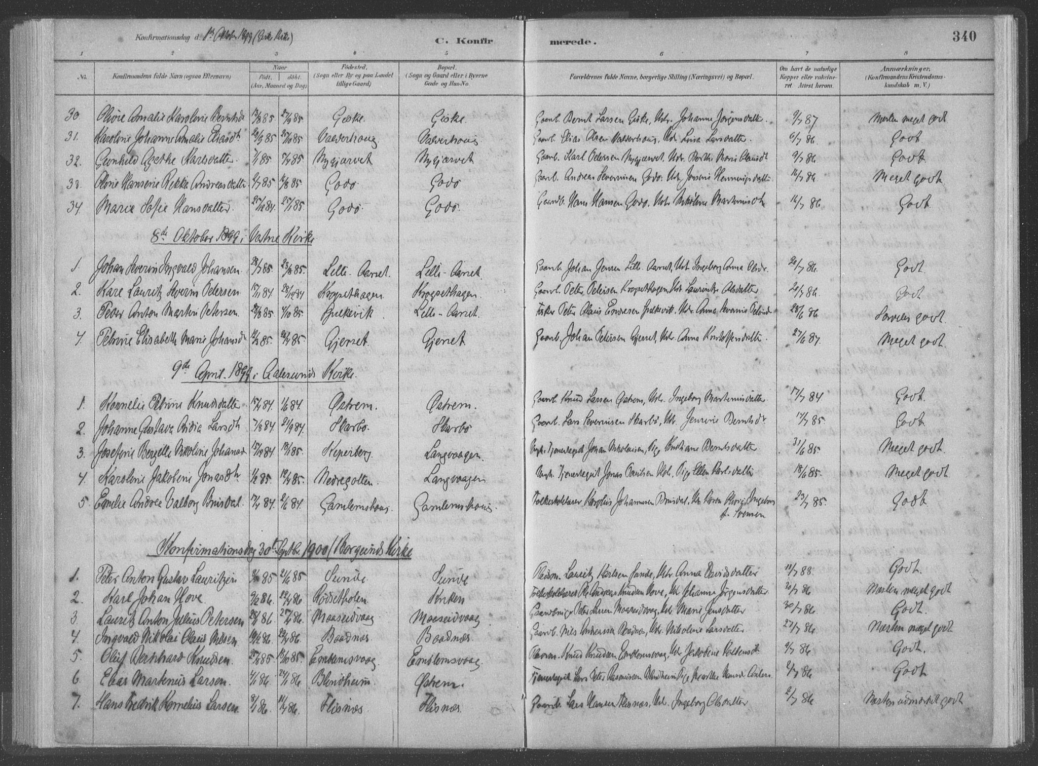 Ministerialprotokoller, klokkerbøker og fødselsregistre - Møre og Romsdal, AV/SAT-A-1454/528/L0402: Parish register (official) no. 528A12II, 1880-1903, p. 340