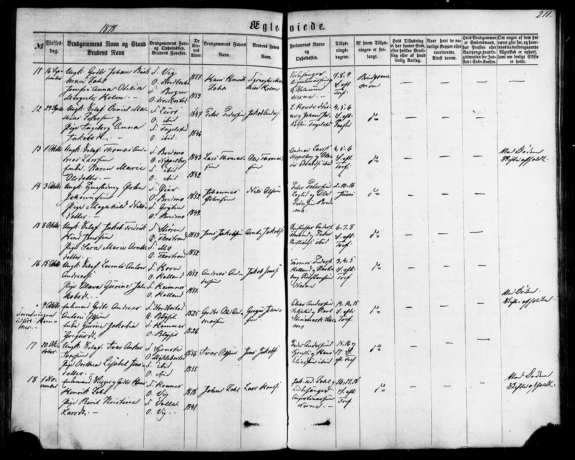 Ministerialprotokoller, klokkerbøker og fødselsregistre - Nordland, AV/SAT-A-1459/838/L0551: Parish register (official) no. 838A09, 1864-1880, p. 211