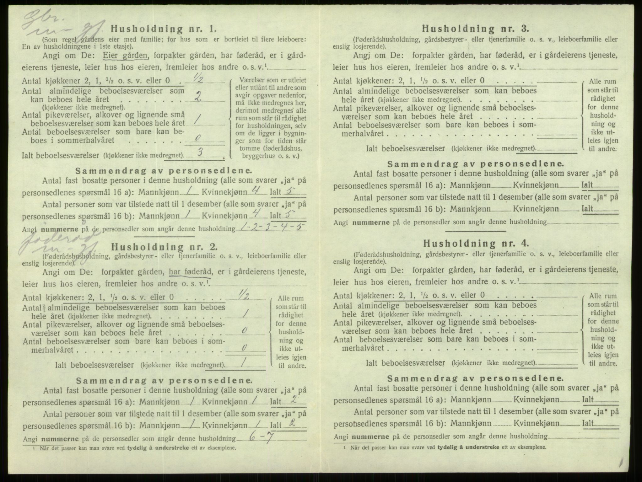 SAB, 1920 census for Davik, 1920, p. 698