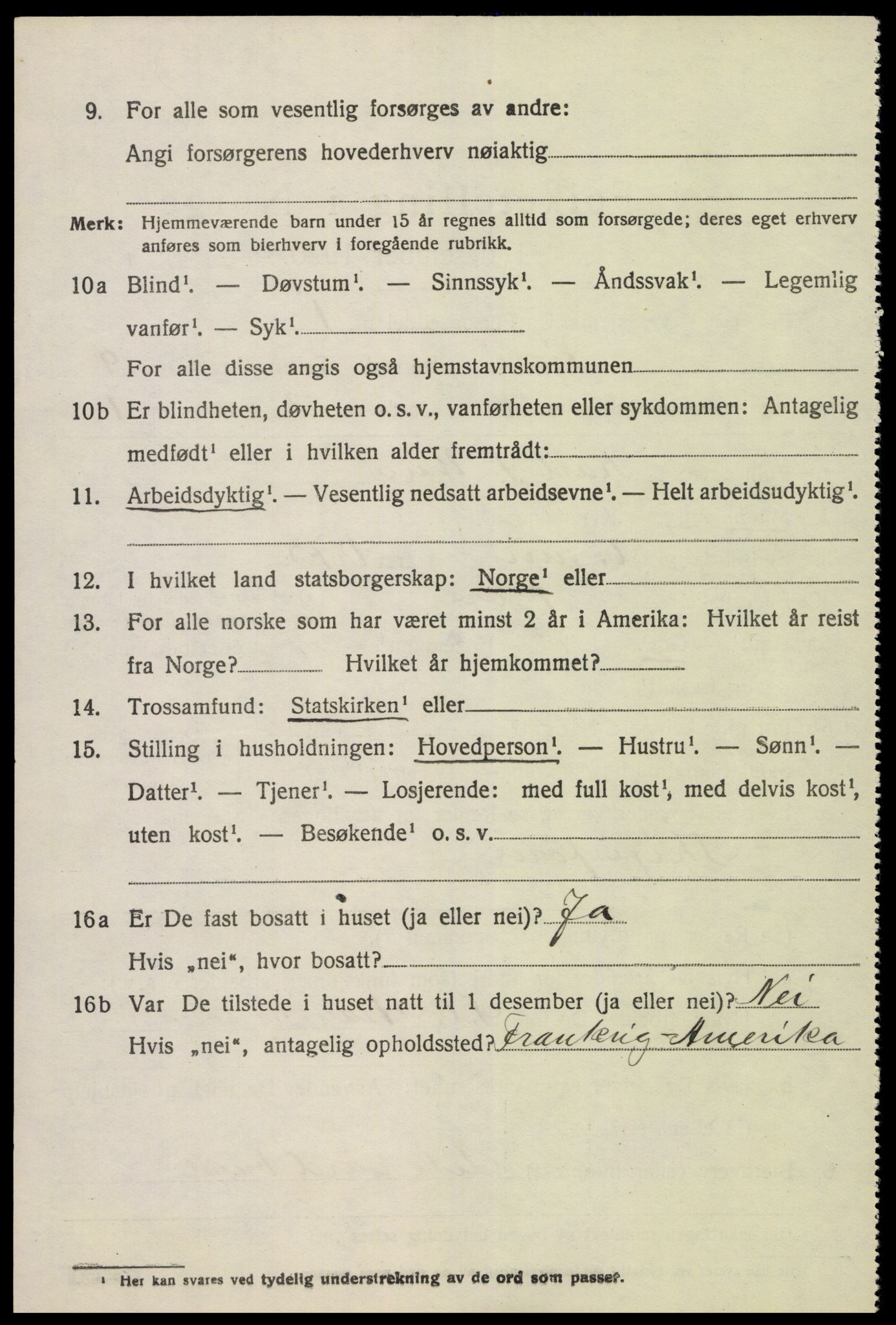 SAK, 1920 census for Fjære, 1920, p. 11200