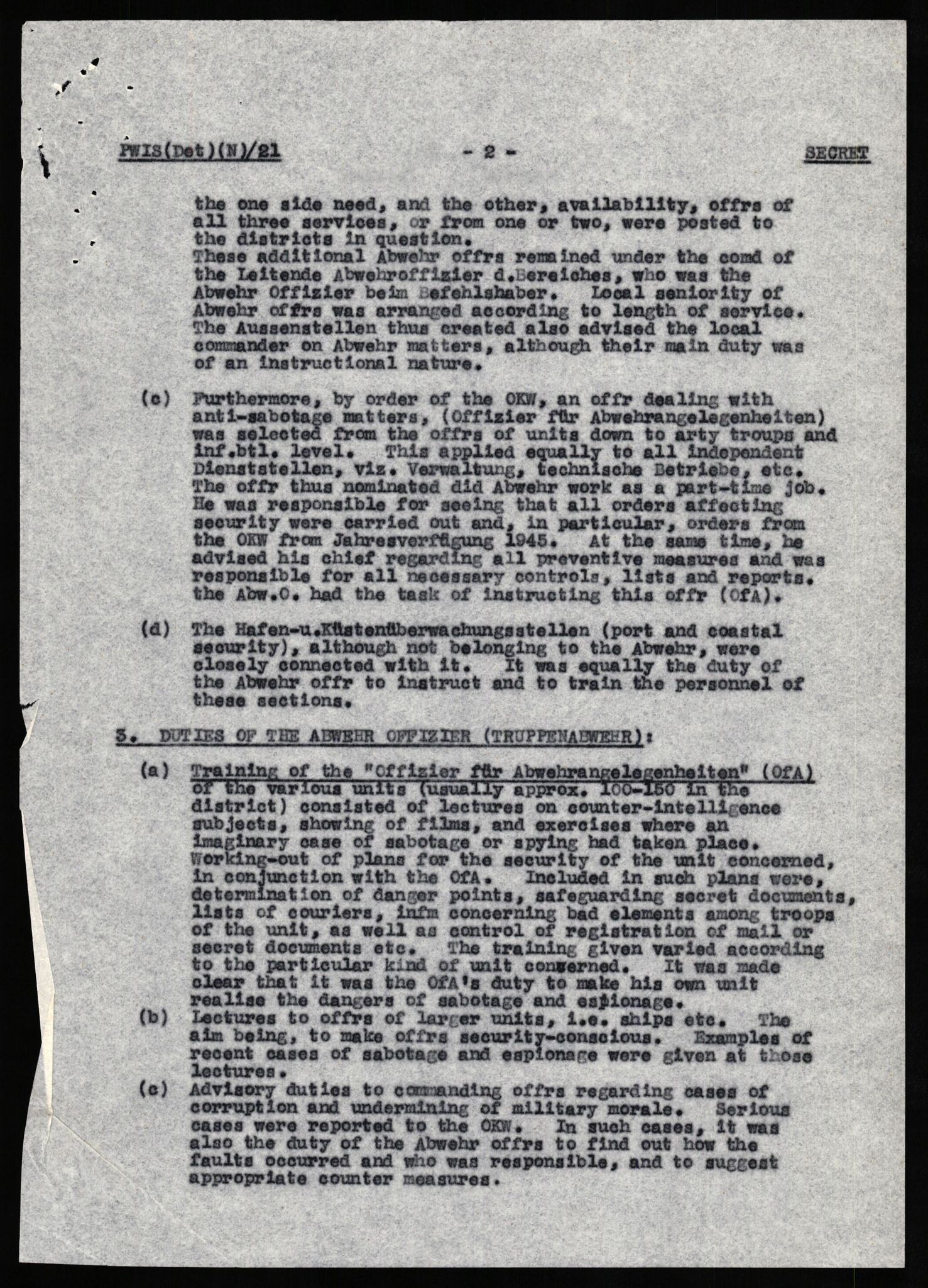 Forsvaret, Forsvarets overkommando II, AV/RA-RAFA-3915/D/Db/L0029: CI Questionaires. Tyske okkupasjonsstyrker i Norge. Tyskere., 1945-1946, p. 198