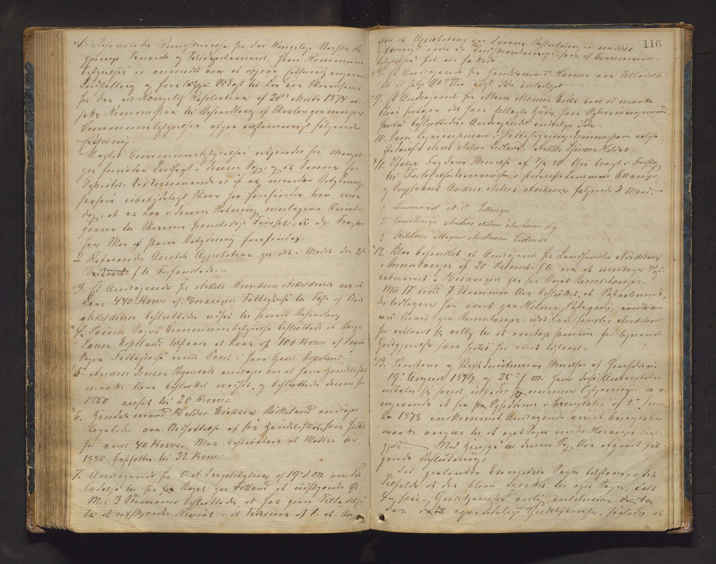 Hosanger kommune. Formannskapet, IKAH/1253a-021/A/Aa/L0002: Møtebok for Hosanger formannskap, heradsstyre og Seim soknestyre, 1867-1881, p. 116