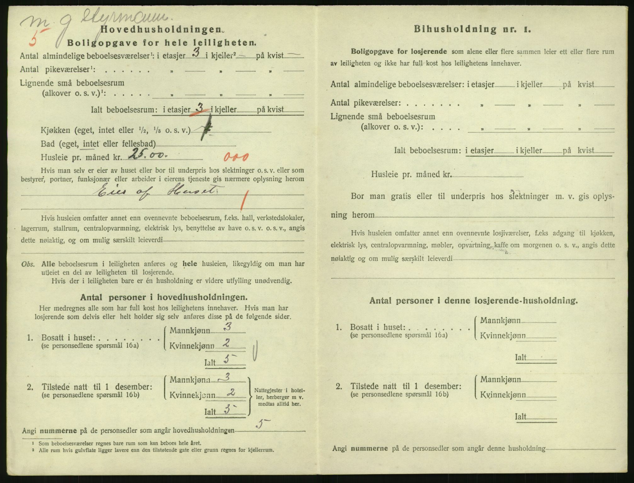 SAK, 1920 census for Arendal, 1920, p. 4133