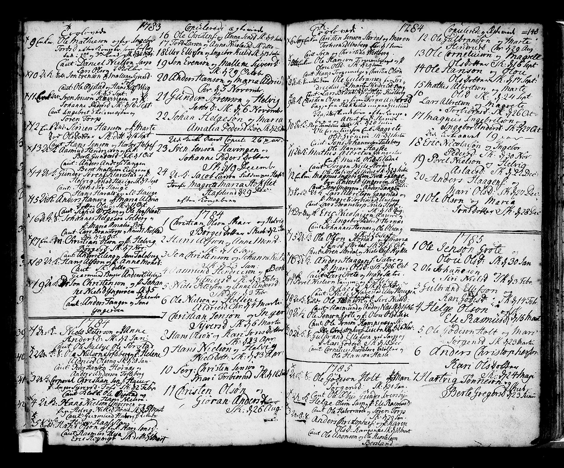 Skjeberg prestekontor Kirkebøker, SAO/A-10923/F/Fa/L0002: Parish register (official) no. I 2, 1726-1791, p. 148