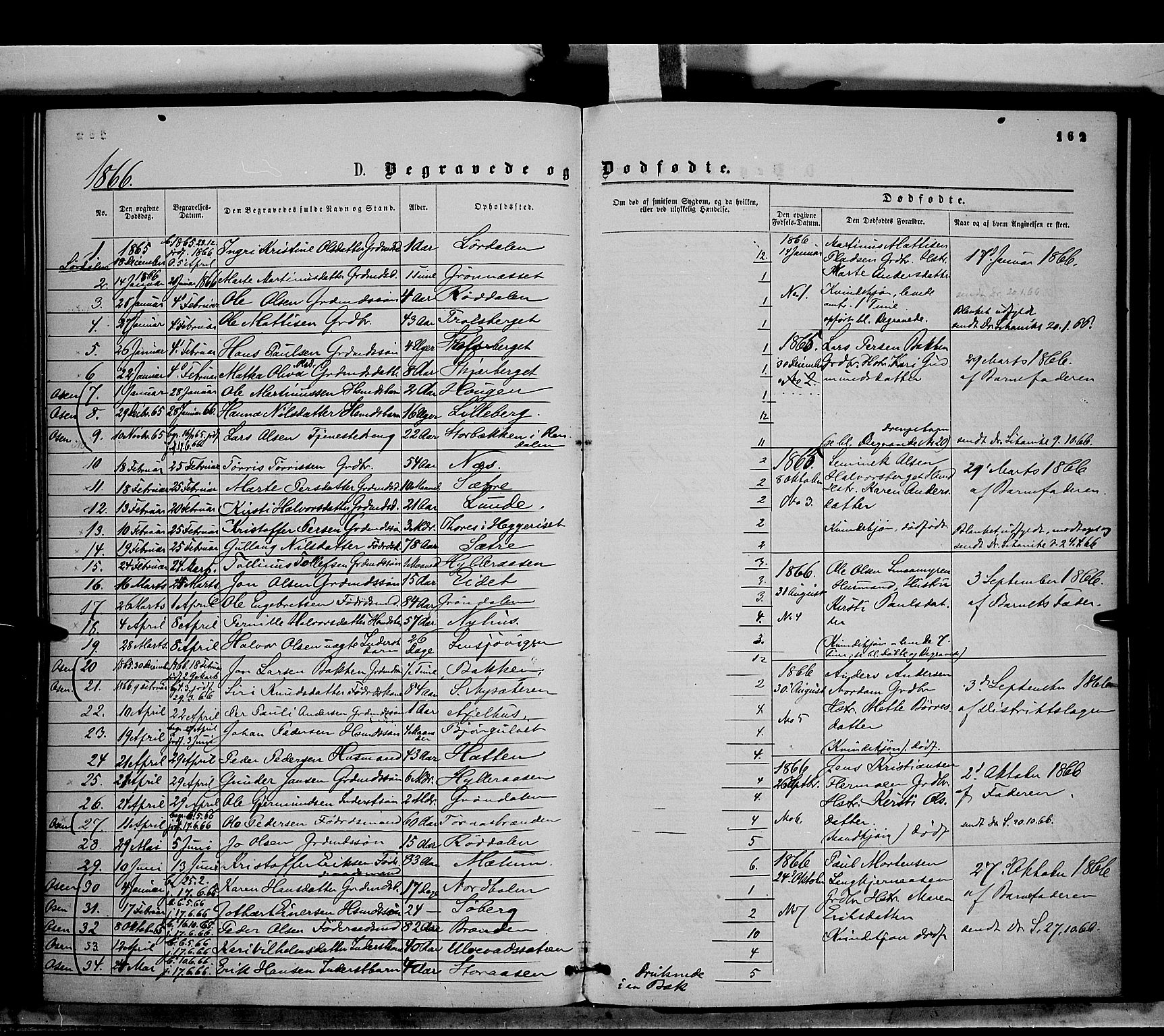 Trysil prestekontor, SAH/PREST-046/H/Ha/Haa/L0006: Parish register (official) no. 6, 1866-1873, p. 162