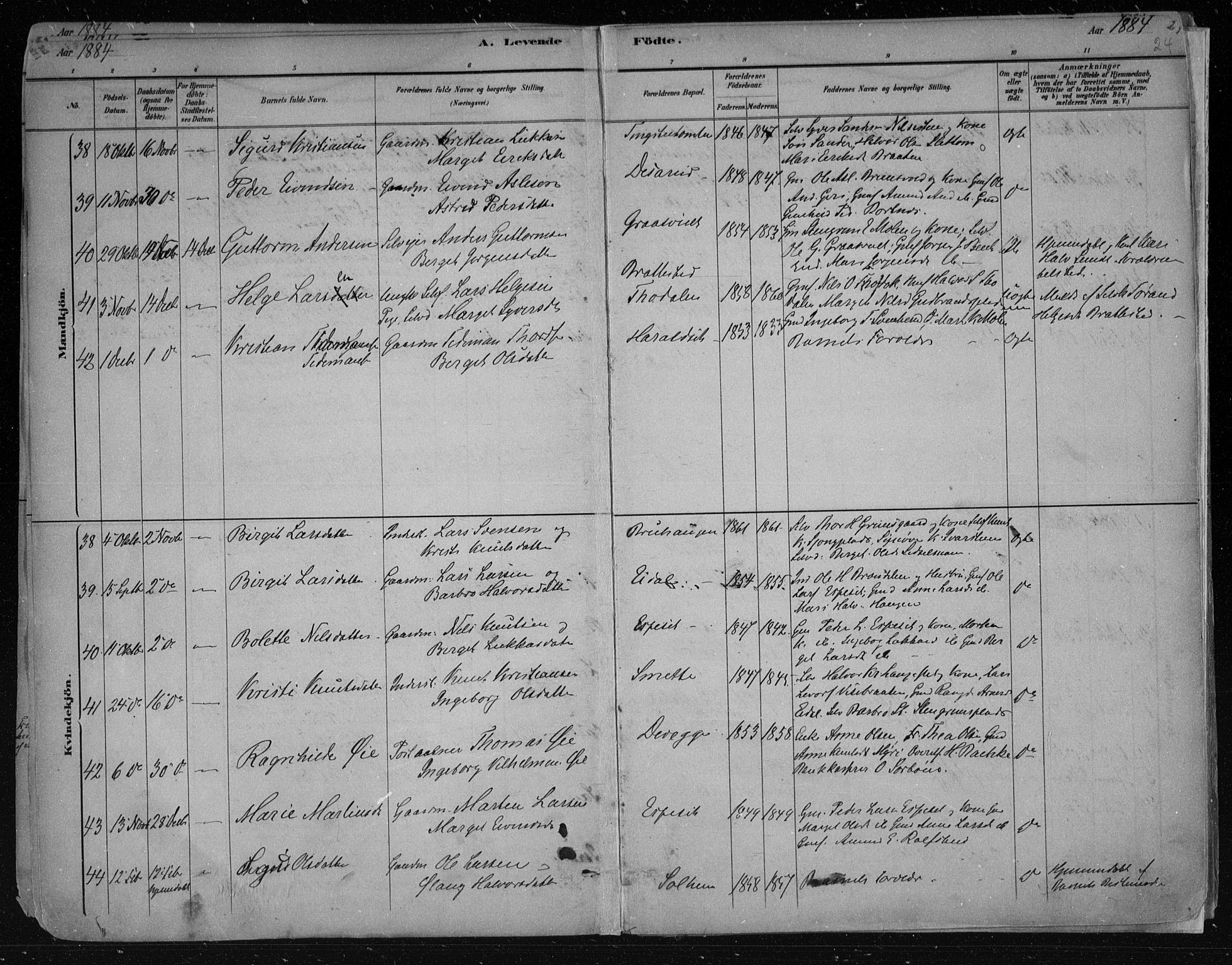 Nes kirkebøker, AV/SAKO-A-236/F/Fa/L0011: Parish register (official) no. 11, 1881-1912, p. 24