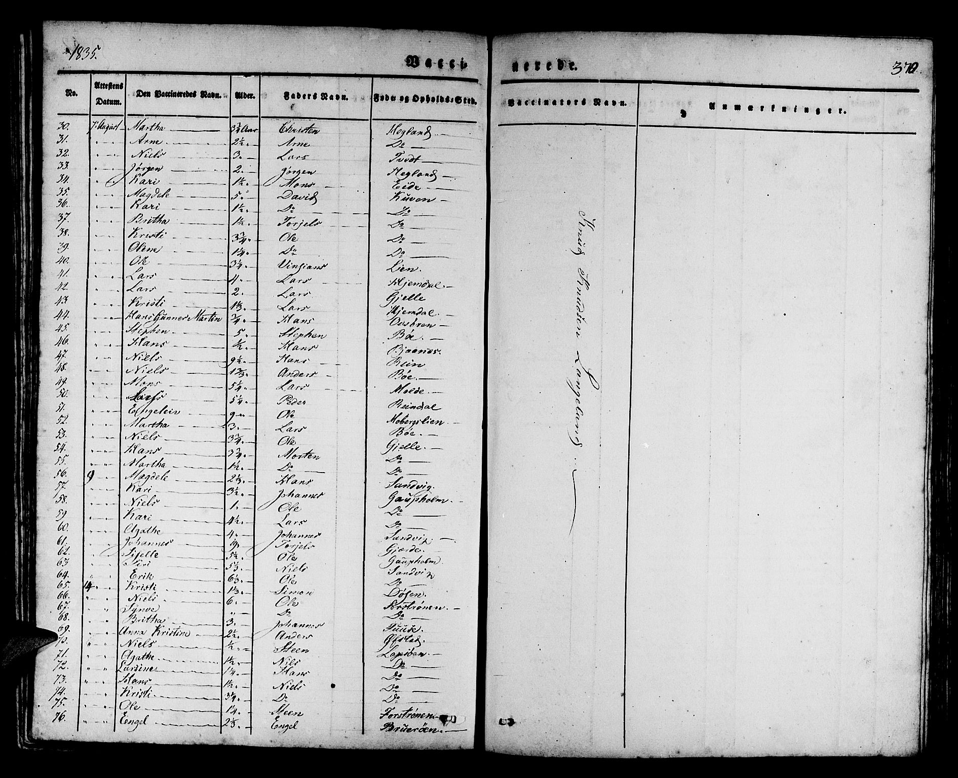 Os sokneprestembete, AV/SAB-A-99929: Parish register (official) no. A 14, 1826-1839, p. 370