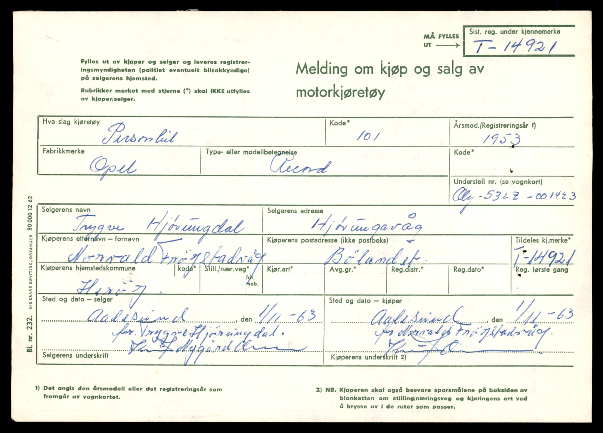 Møre og Romsdal vegkontor - Ålesund trafikkstasjon, AV/SAT-A-4099/F/Fe/L0049: Registreringskort for kjøretøy T 14864 - T 18613, 1927-1998, p. 1341