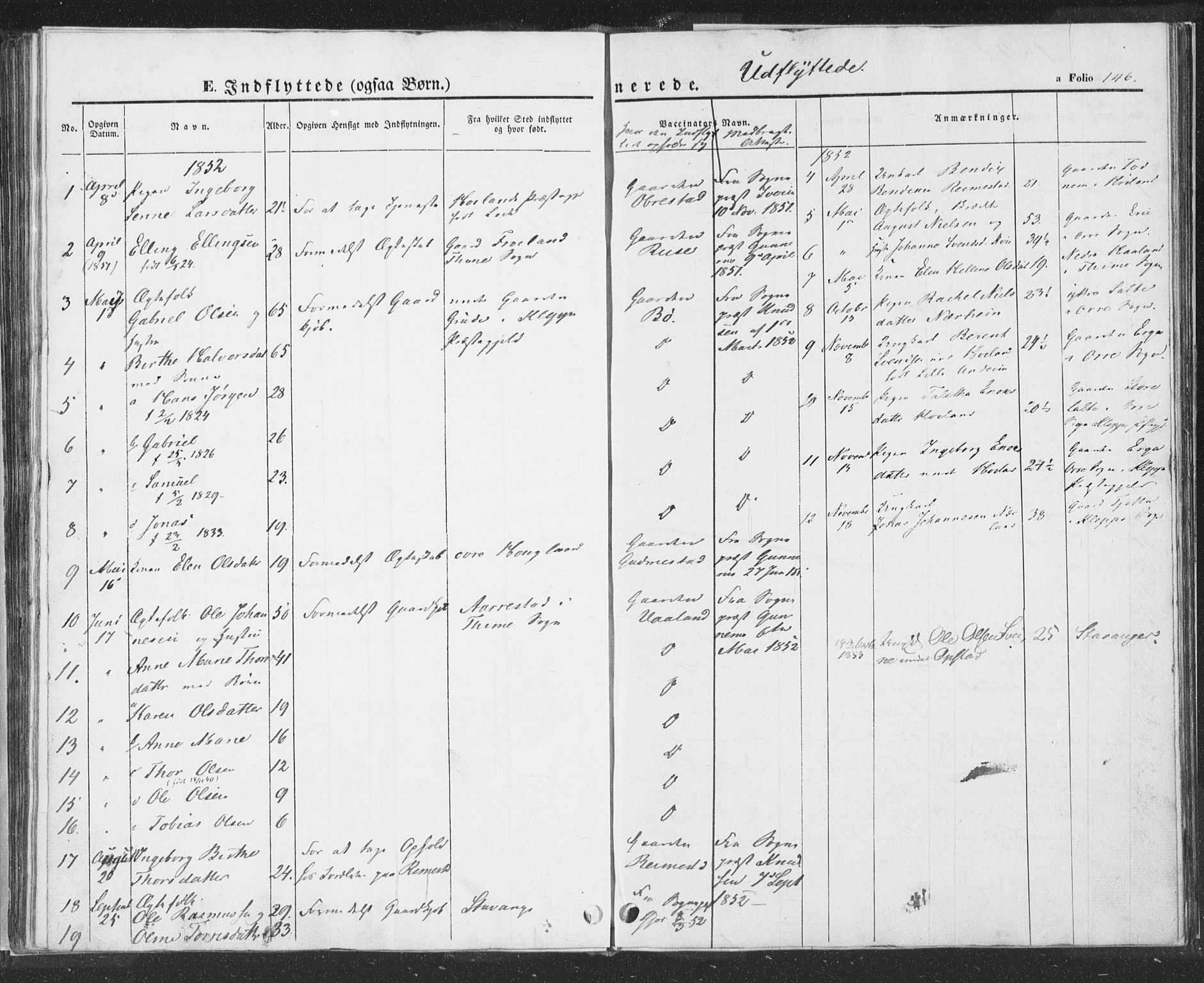 Hå sokneprestkontor, AV/SAST-A-101801/001/30BA/L0006: Parish register (official) no. A 5, 1842-1853, p. 146