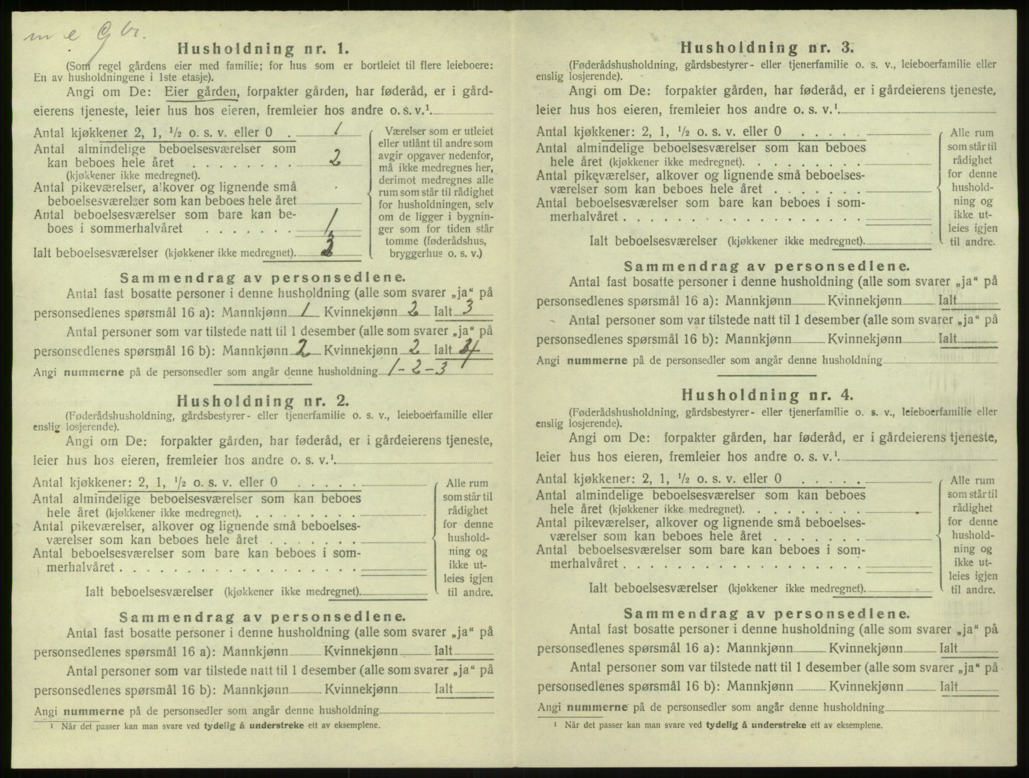 SAB, 1920 census for Modalen, 1920, p. 187