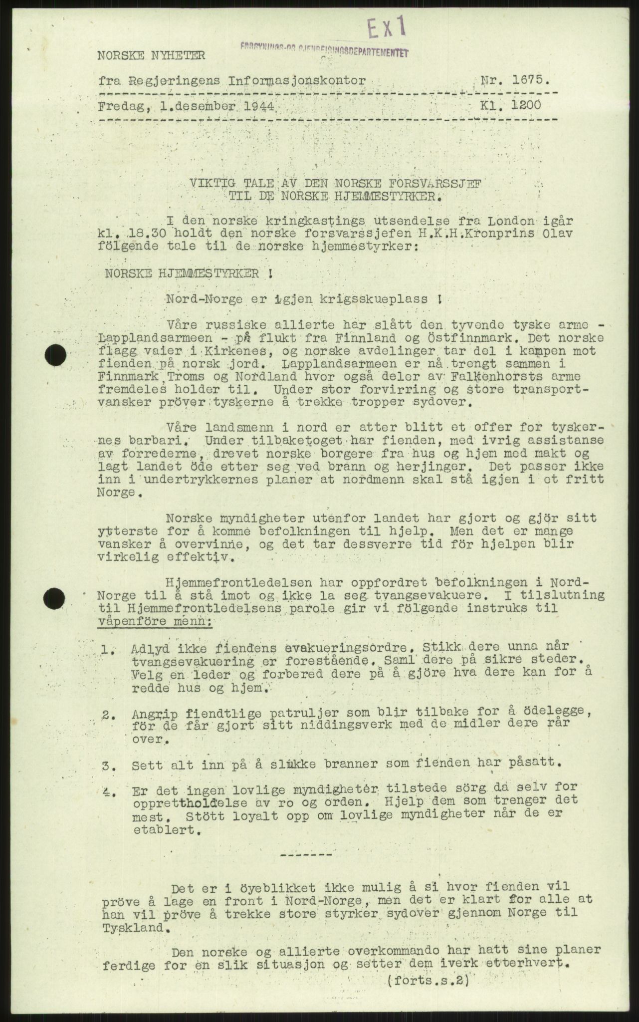 Kommunaldepartementet, Den alminnelige avdeling, RA/S-1437/F/Fe, 1944-1945, p. 5