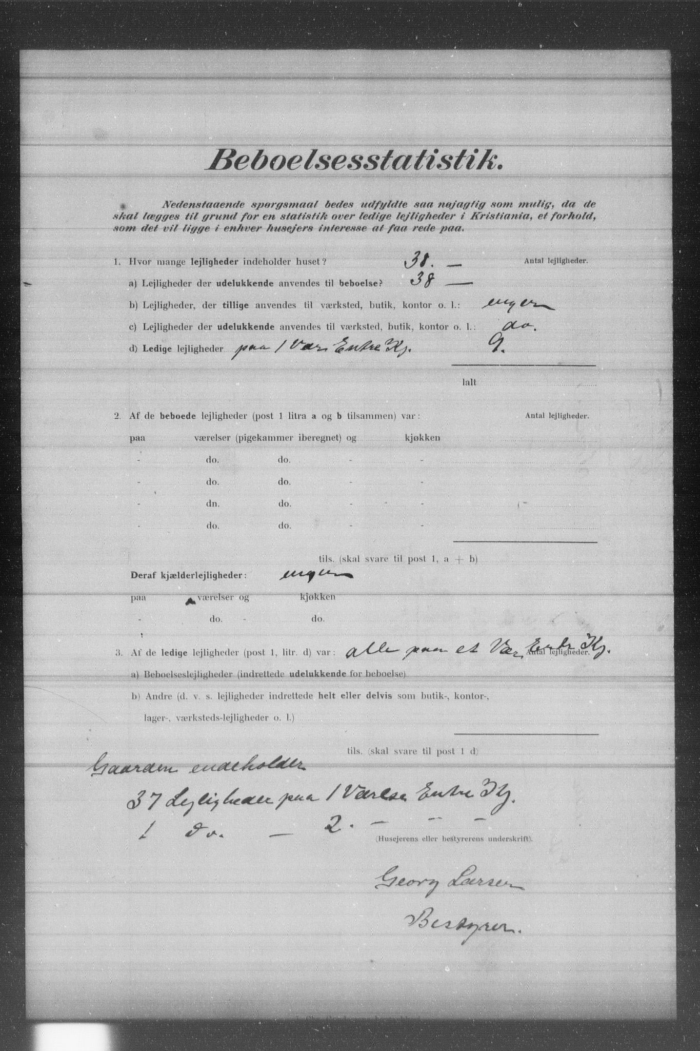 OBA, Municipal Census 1902 for Kristiania, 1902, p. 497