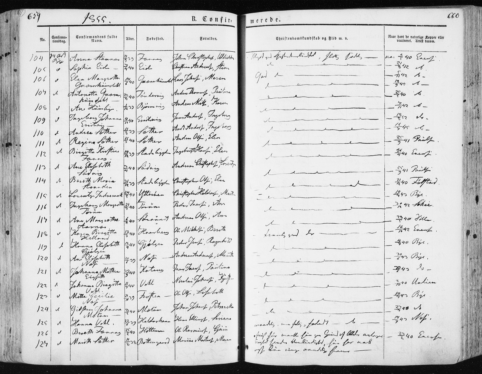 Ministerialprotokoller, klokkerbøker og fødselsregistre - Sør-Trøndelag, SAT/A-1456/659/L0736: Parish register (official) no. 659A06, 1842-1856, p. 659-660