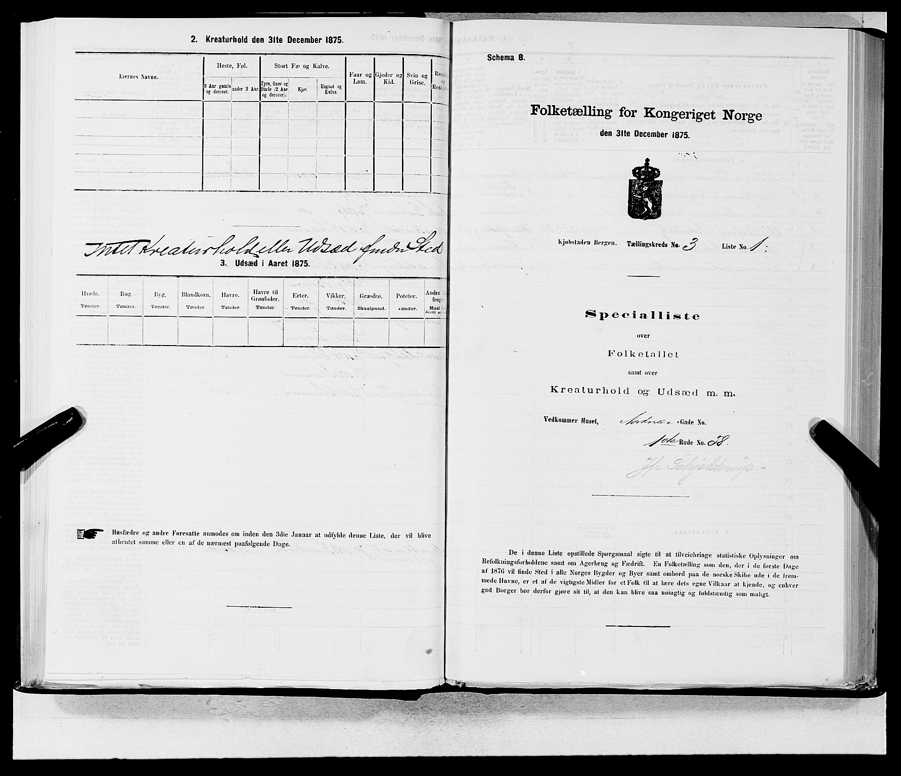 SAB, 1875 census for 1301 Bergen, 1875, p. 107