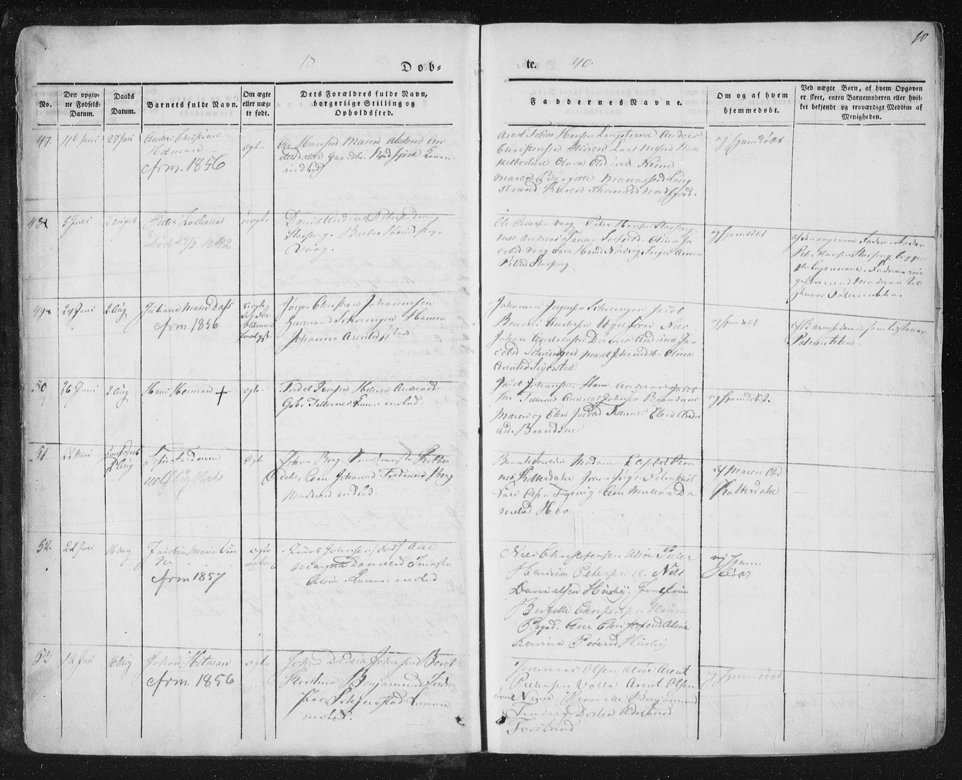 Ministerialprotokoller, klokkerbøker og fødselsregistre - Nordland, AV/SAT-A-1459/838/L0549: Parish register (official) no. 838A07, 1840-1854, p. 10