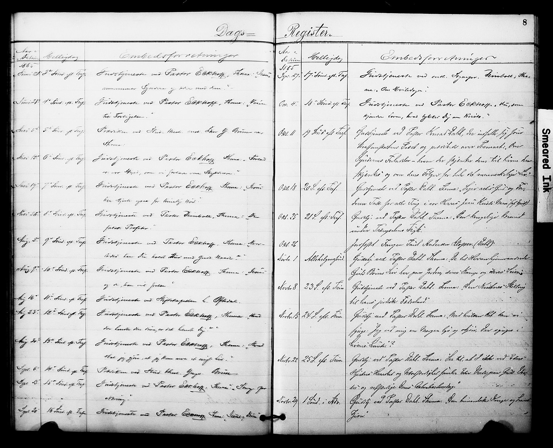 Akershus festnings slaveri Kirkebøker, SAO/A-10841/F/Fa/L0003: Parish register (official) no. 3, 1884-1912, p. 8