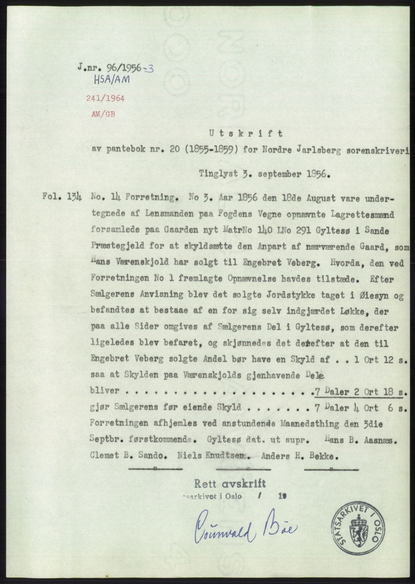 Statsarkivet i Kongsberg, SAKO/A-0001, 1955-1956, p. 173
