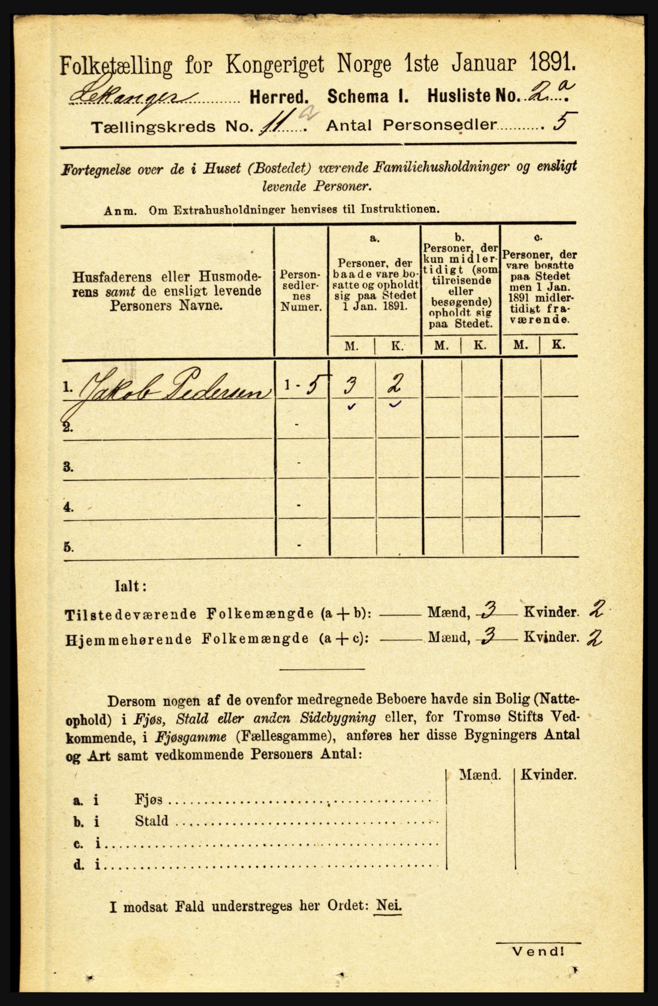 RA, 1891 census for 1419 Leikanger, 1891, p. 1941