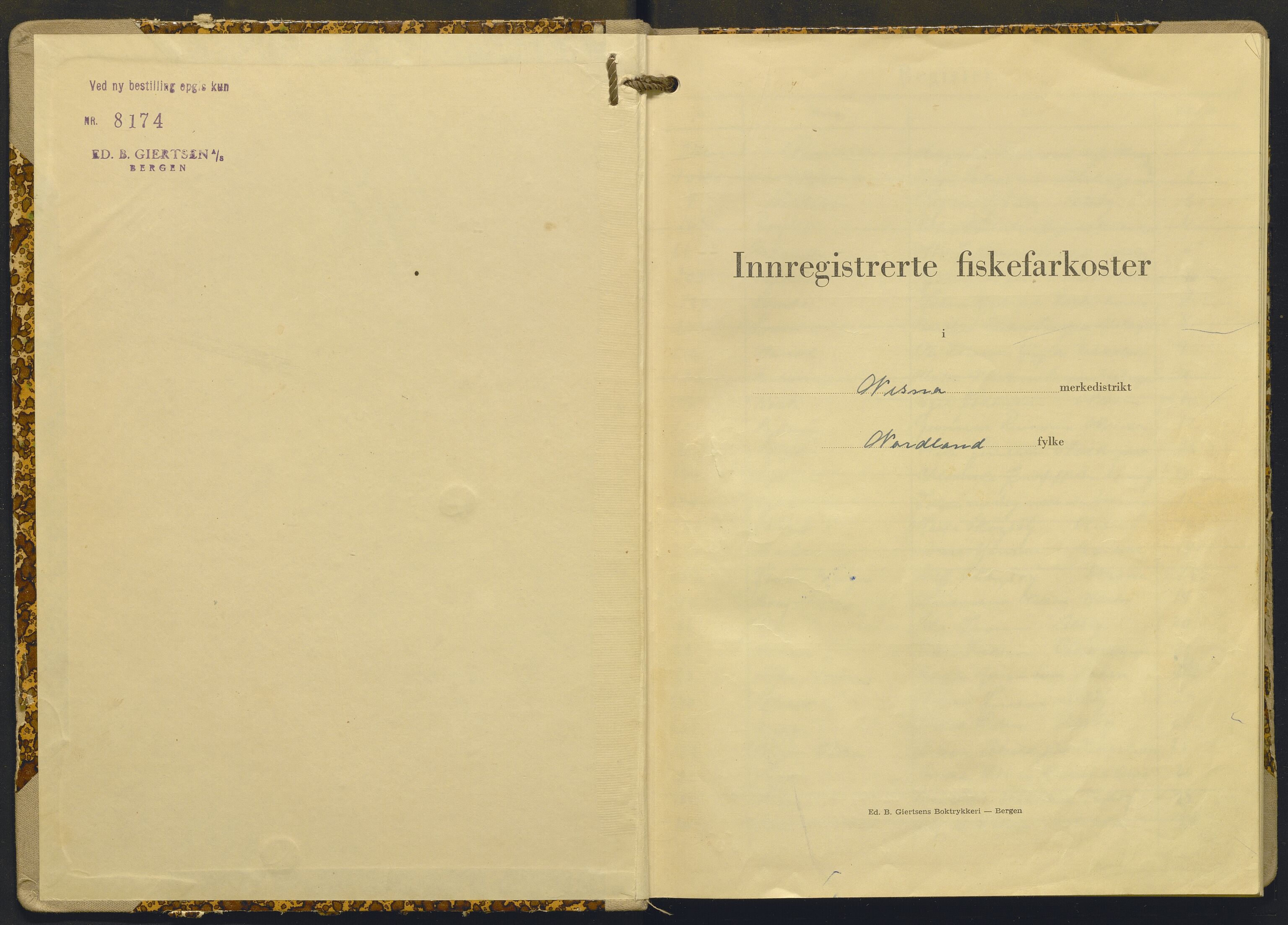 Fiskeridirektoratet - 1 Adm. ledelse - 13 Båtkontoret, AV/SAB-A-2003/I/Ia/Iac/L0135: 135.0343/6 Merkeprotokoll - Nesna, 1962-1969