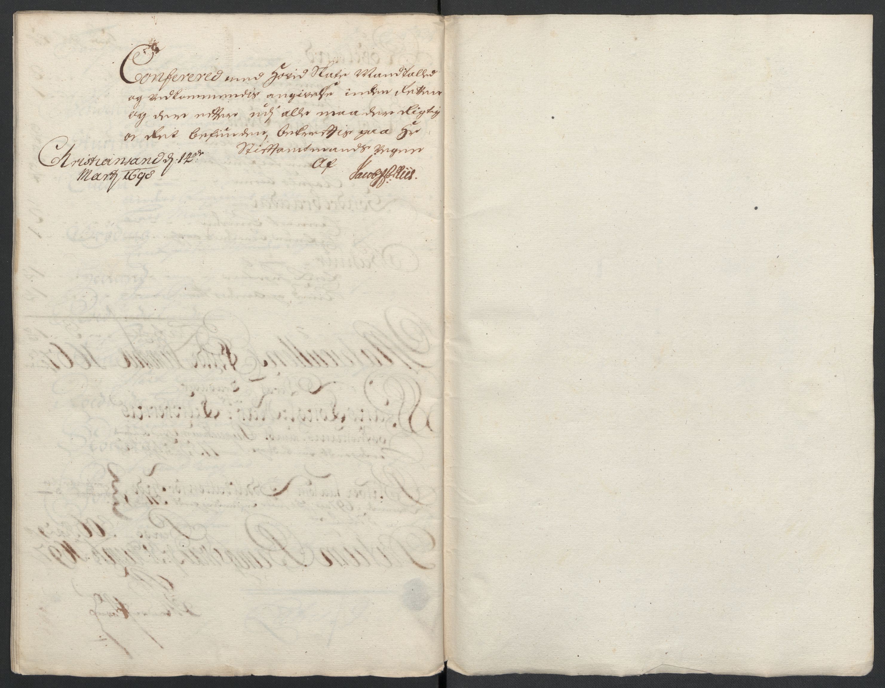 Rentekammeret inntil 1814, Reviderte regnskaper, Fogderegnskap, AV/RA-EA-4092/R39/L2313: Fogderegnskap Nedenes, 1696-1697, p. 202