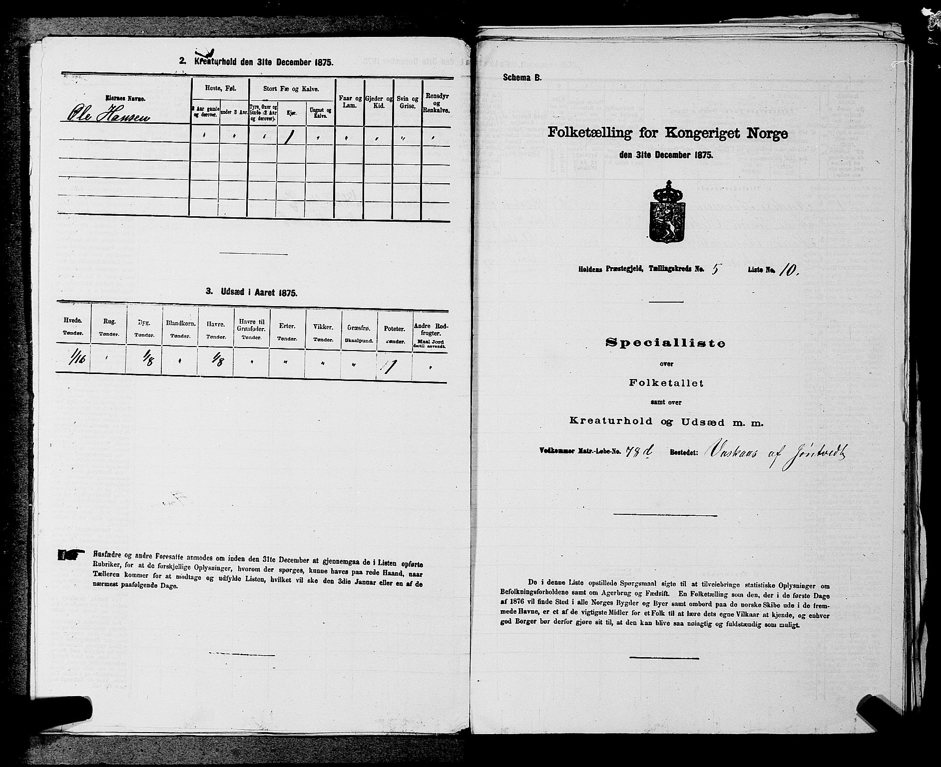 SAKO, 1875 census for 0819P Holla, 1875, p. 624