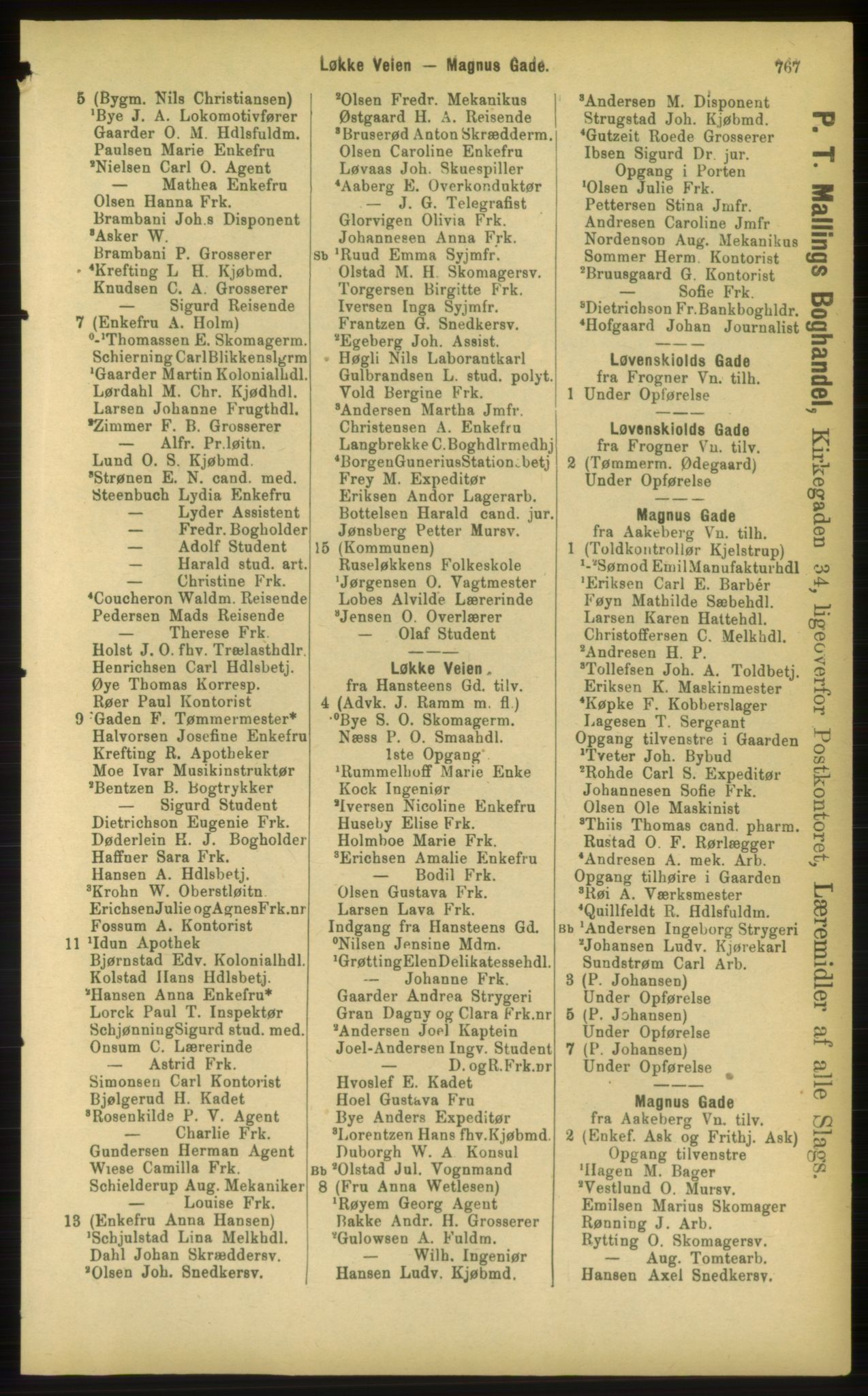 Kristiania/Oslo adressebok, PUBL/-, 1898, p. 767