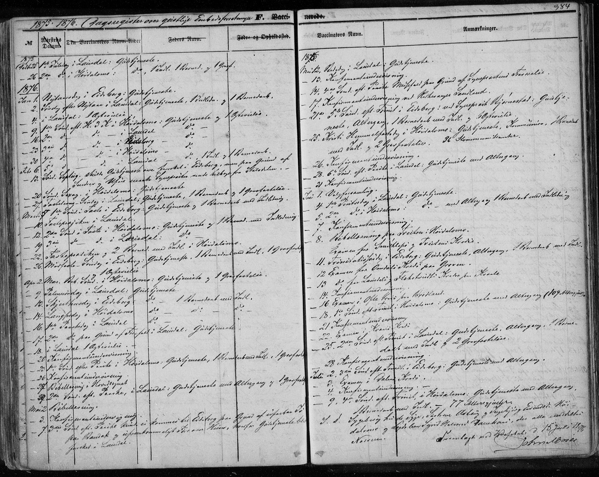 Lårdal kirkebøker, SAKO/A-284/F/Fa/L0006: Parish register (official) no. I 6, 1861-1886, p. 384