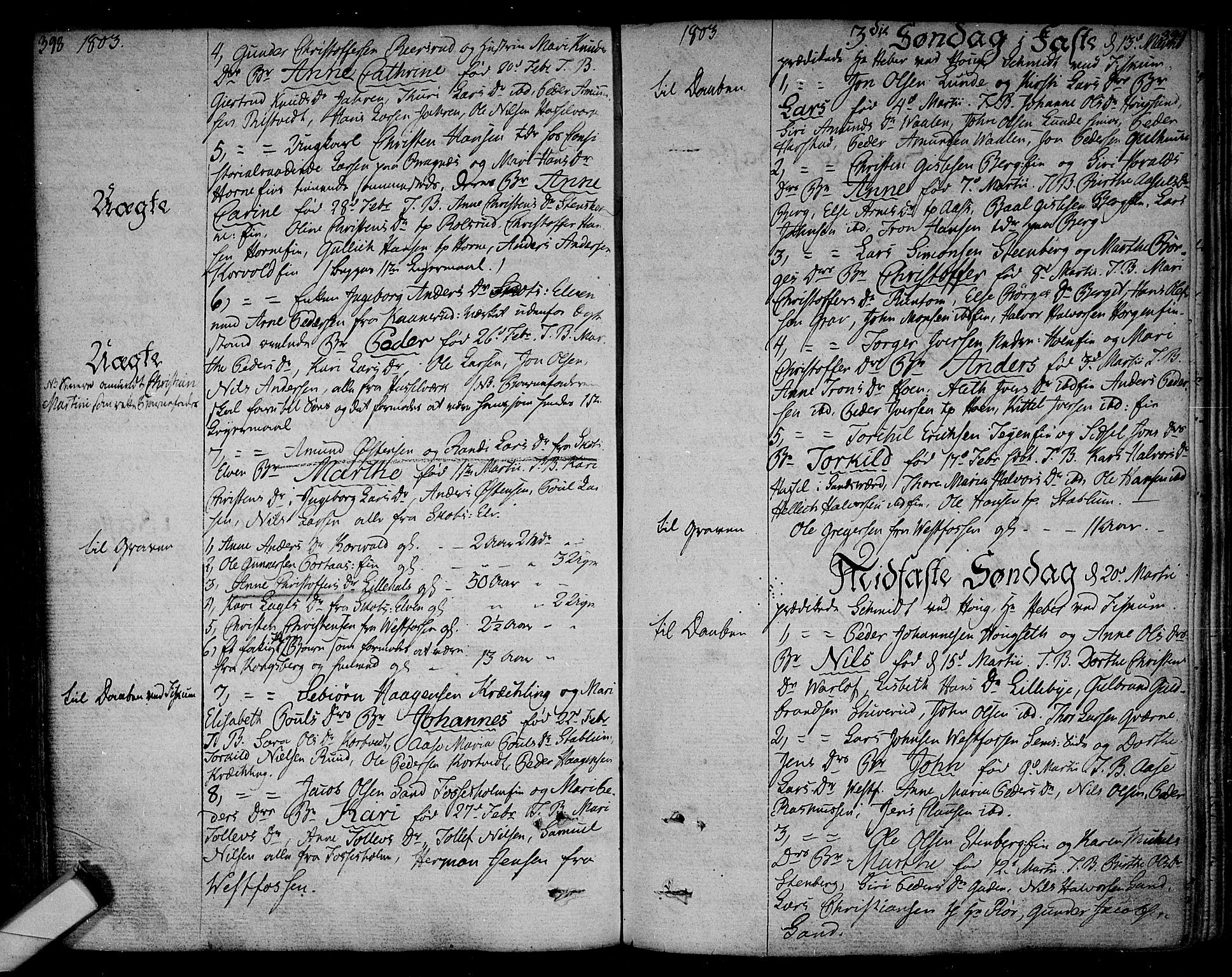 Eiker kirkebøker, AV/SAKO-A-4/F/Fa/L0009: Parish register (official) no. I 9, 1789-1806, p. 398-399