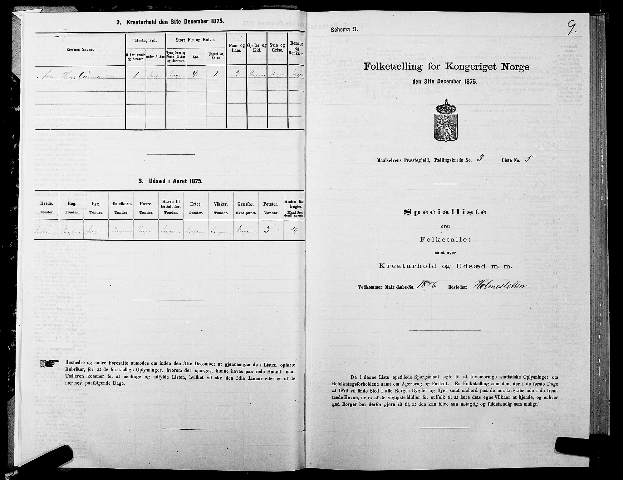 SATØ, 1875 census for 1924P Målselv, 1875, p. 2009