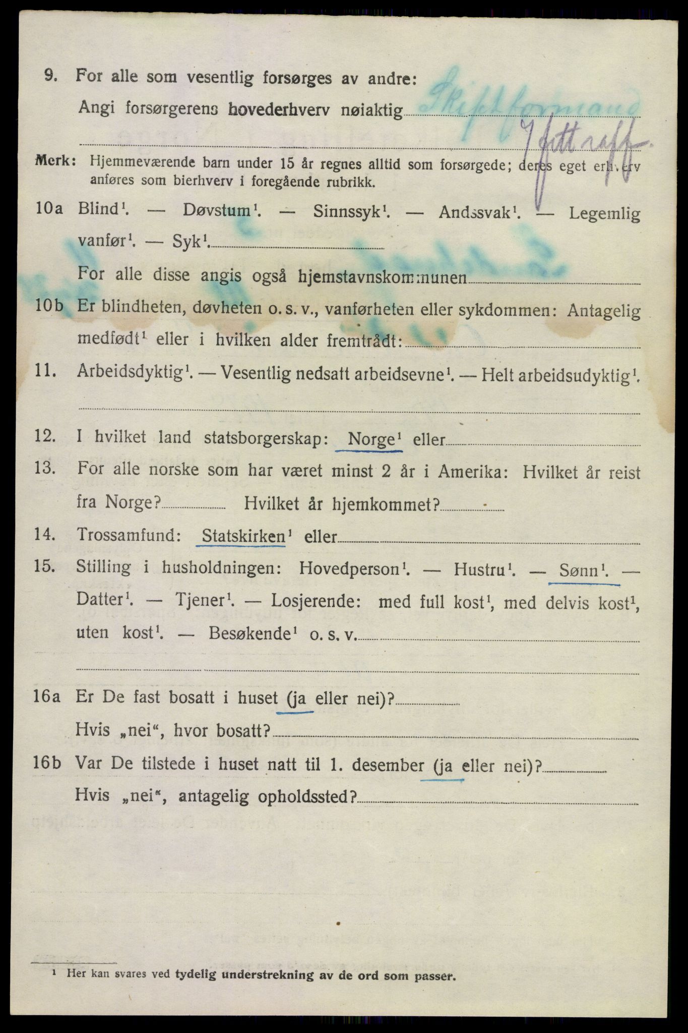 SAKO, 1920 census for Sandeherred, 1920, p. 15551