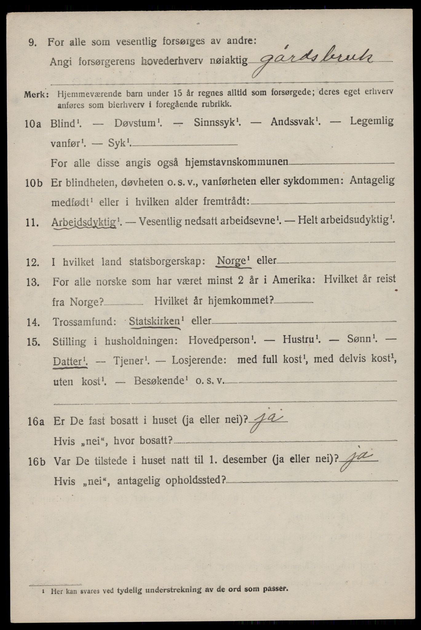 SAST, 1920 census for Skåre, 1920, p. 1631