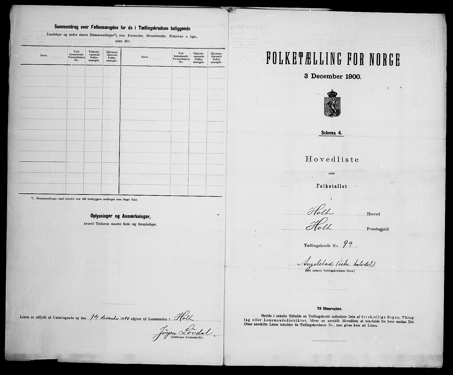 SAK, 1900 census for Holt, 1900, p. 41