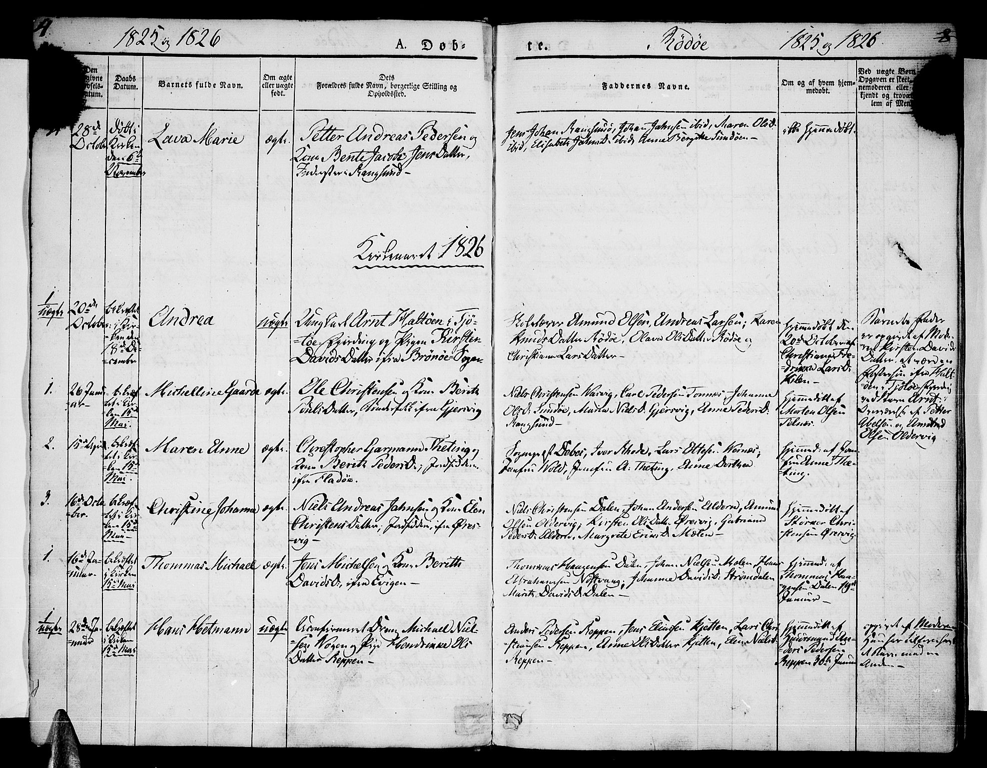 Ministerialprotokoller, klokkerbøker og fødselsregistre - Nordland, SAT/A-1459/841/L0598: Parish register (official) no. 841A06 /1, 1825-1844, p. 4