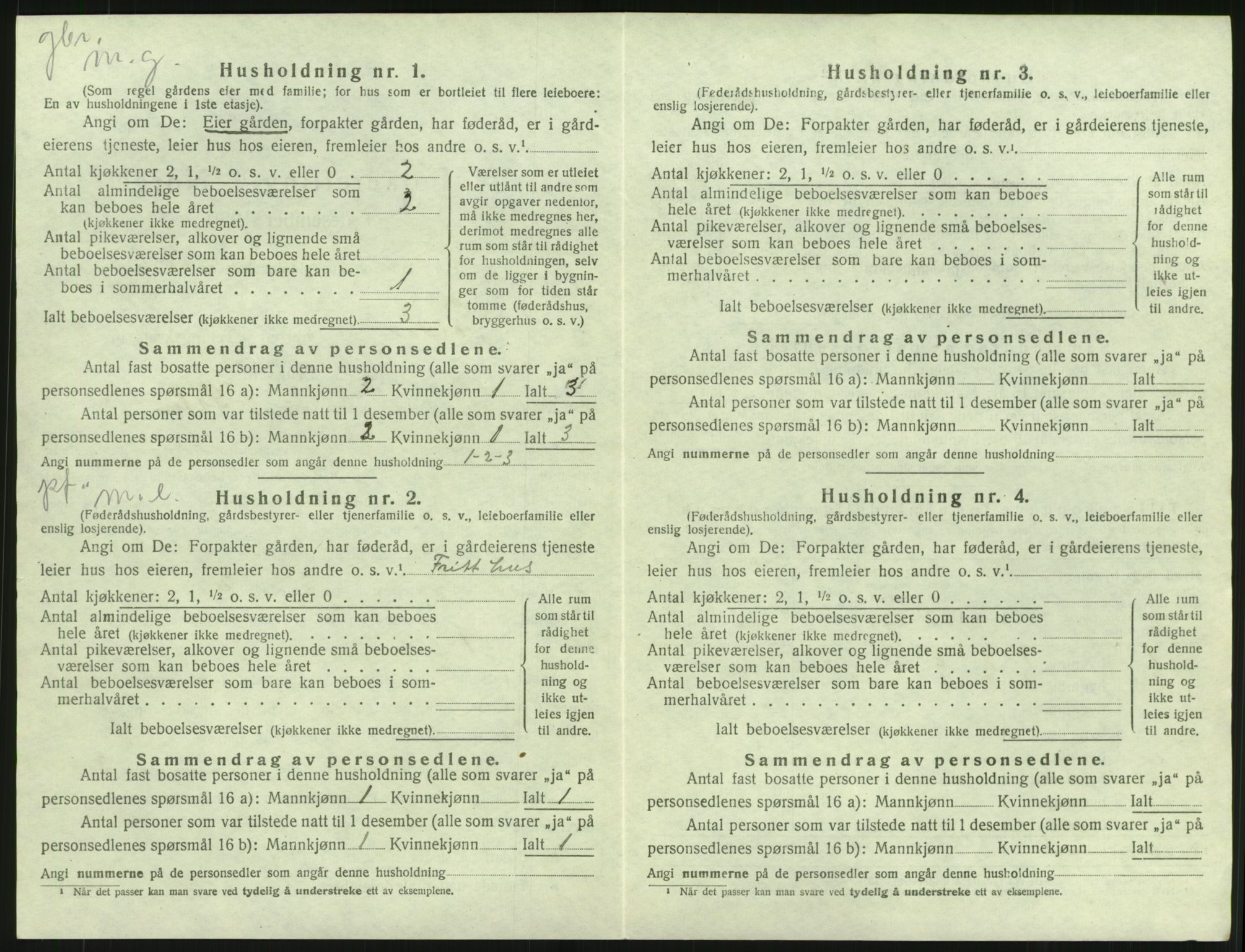 SAH, 1920 census for Folldal, 1920, p. 832