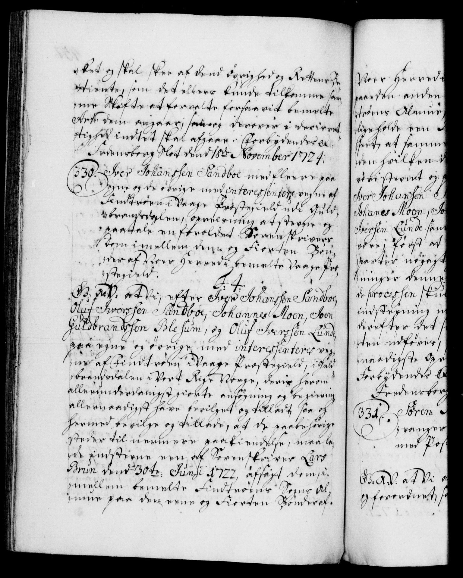 Danske Kanselli 1572-1799, AV/RA-EA-3023/F/Fc/Fca/Fcaa/L0024: Norske registre, 1723-1725, p. 457b