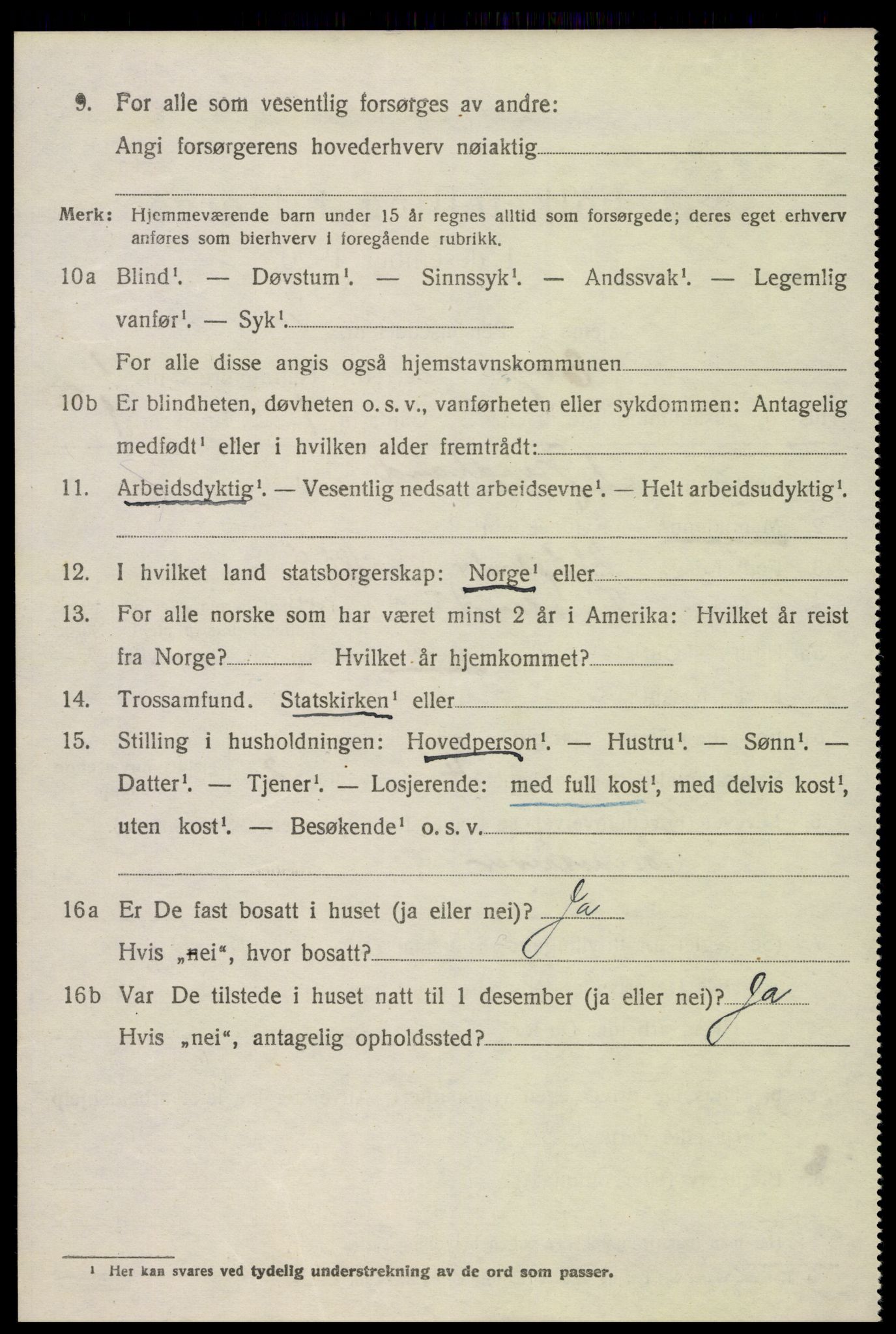 SAK, 1920 census for Evje, 1920, p. 535