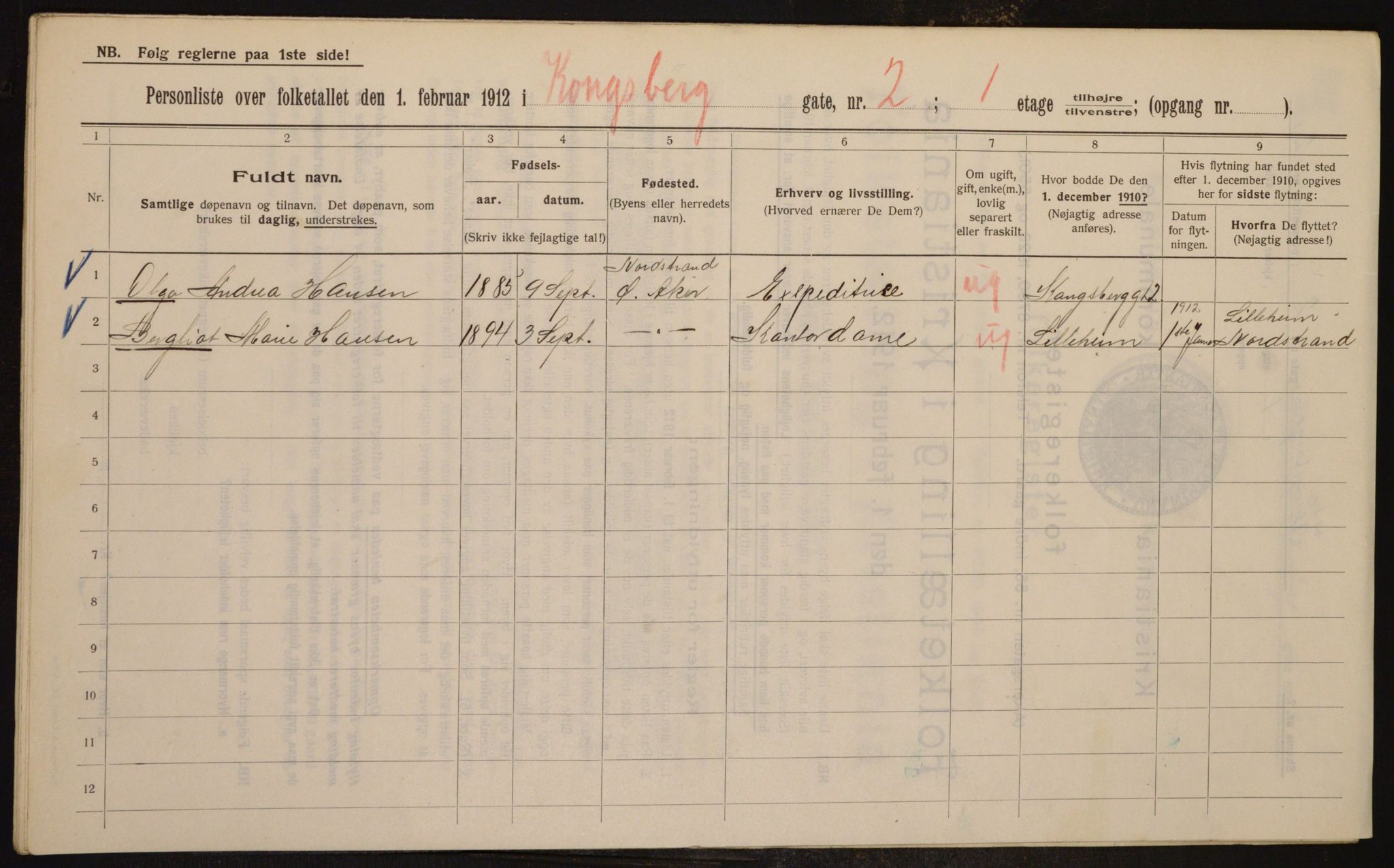 OBA, Municipal Census 1912 for Kristiania, 1912, p. 52928