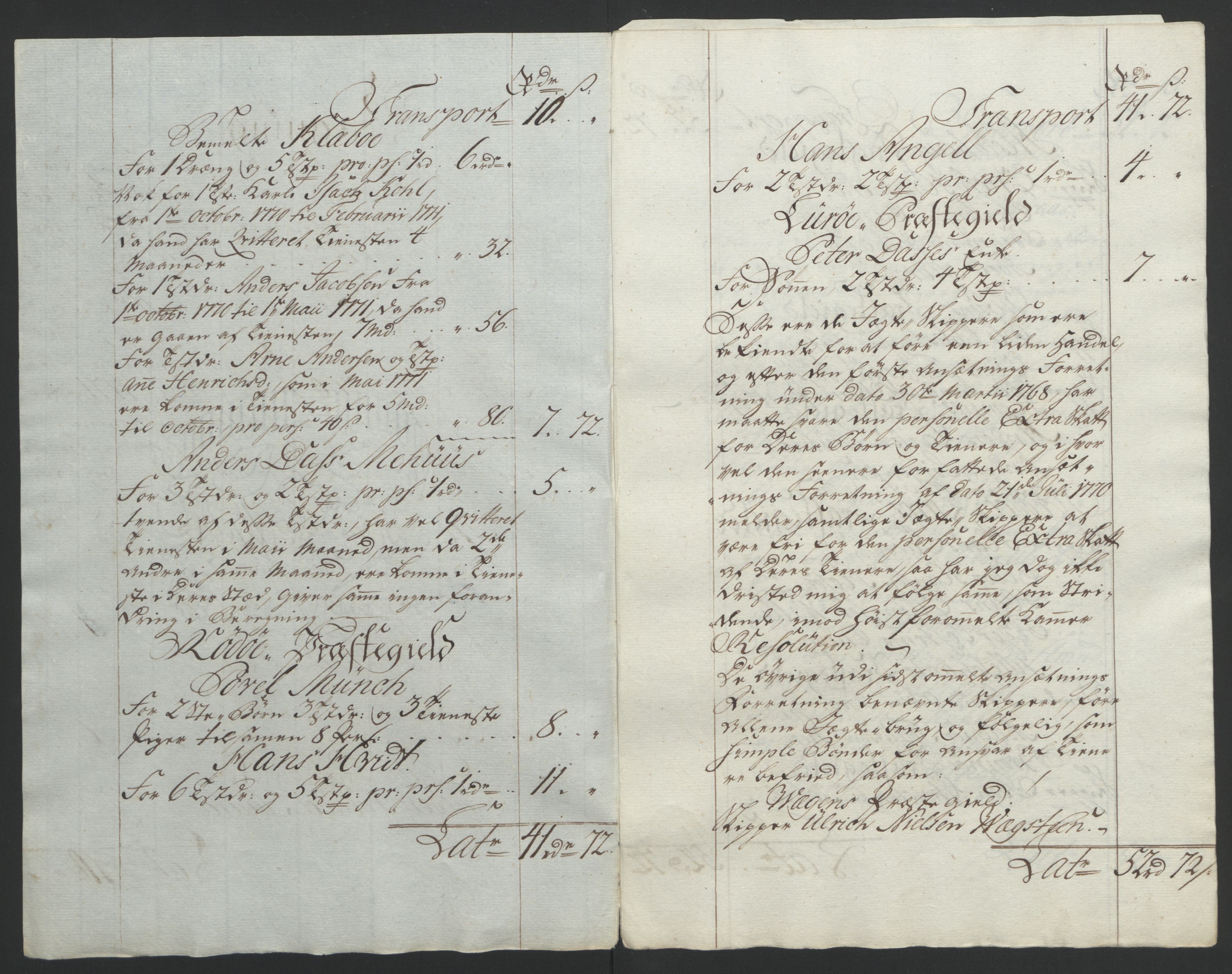 Rentekammeret inntil 1814, Reviderte regnskaper, Fogderegnskap, AV/RA-EA-4092/R65/L4573: Ekstraskatten Helgeland, 1762-1772, p. 355