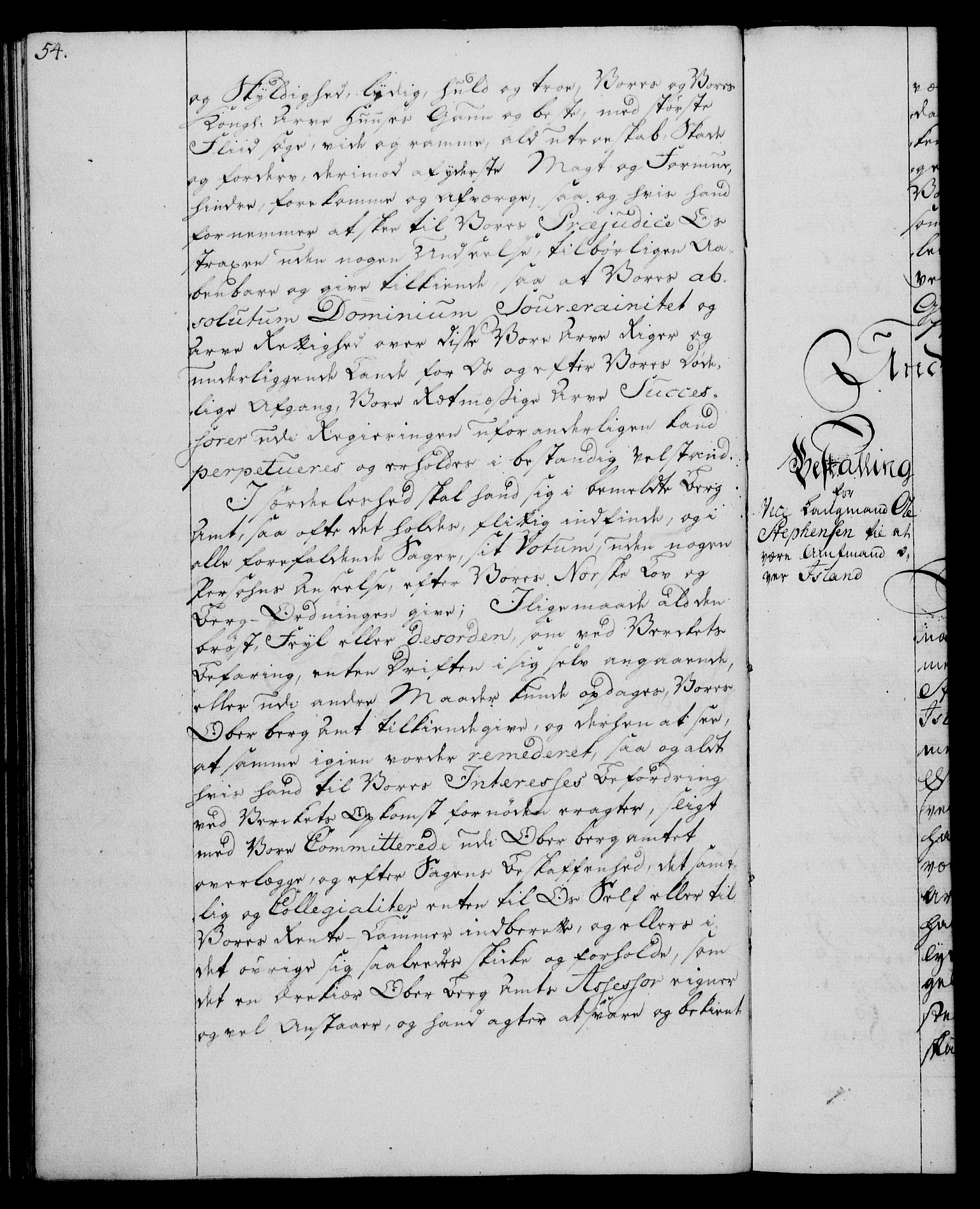 Rentekammeret, Kammerkanselliet, RA/EA-3111/G/Gg/Gge/L0004: Norsk bestallingsprotokoll med register (merket RK 53.28), 1762-1771, p. 54