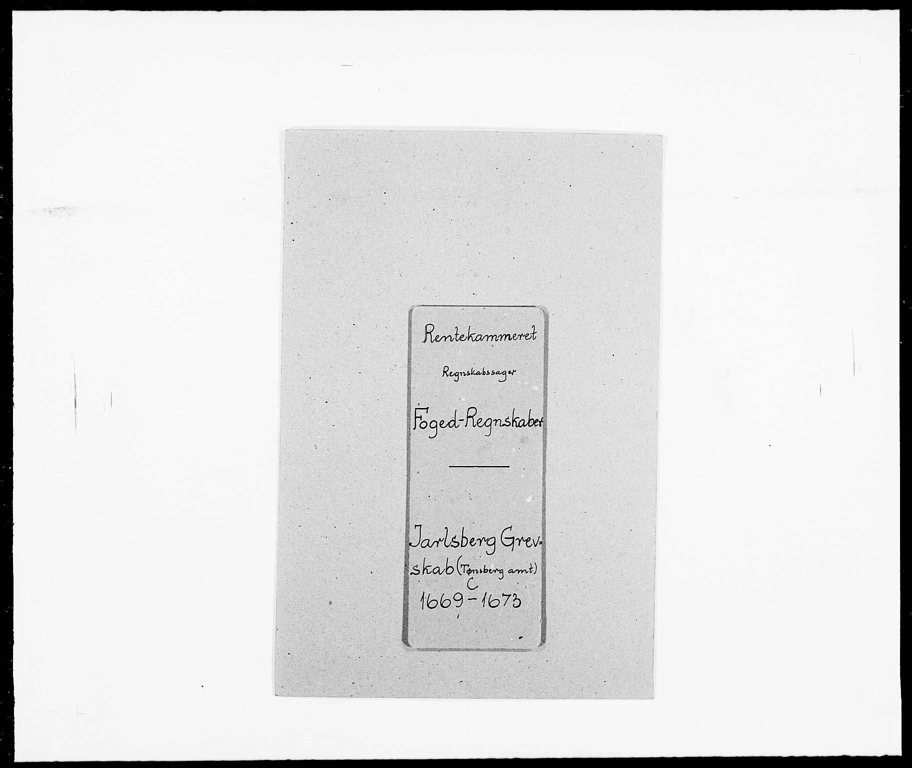 Rentekammeret inntil 1814, Reviderte regnskaper, Fogderegnskap, AV/RA-EA-4092/R32/L1841: Fogderegnskap Jarlsberg grevskap, 1664-1673, p. 70